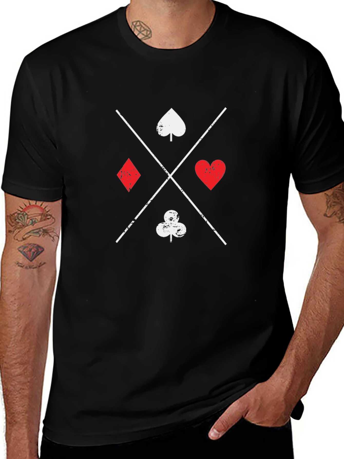 Suits Me T-Shirt - Poker Card Symbols Graphic Tee