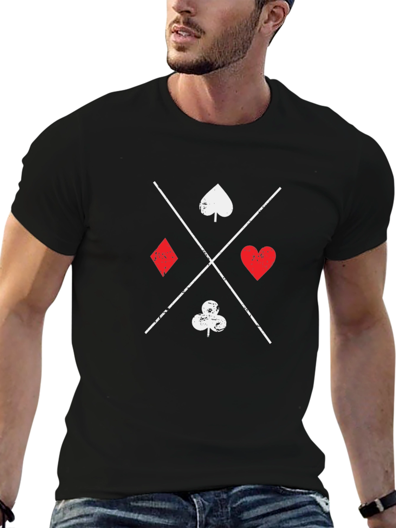 Suits Me T-Shirt - Poker Card Symbols Graphic Tee