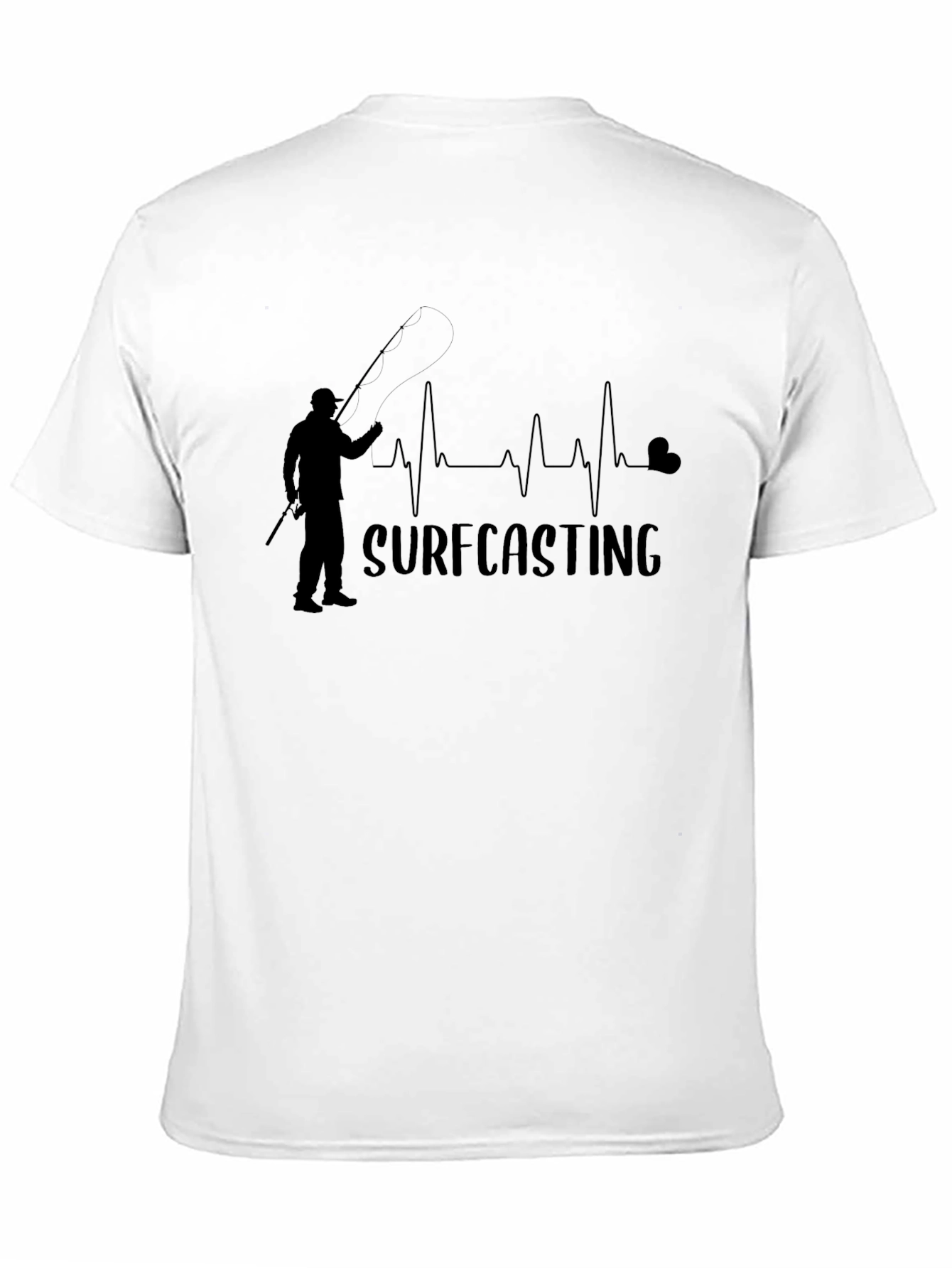 Surfcasting Heartbeat Graphic Tee