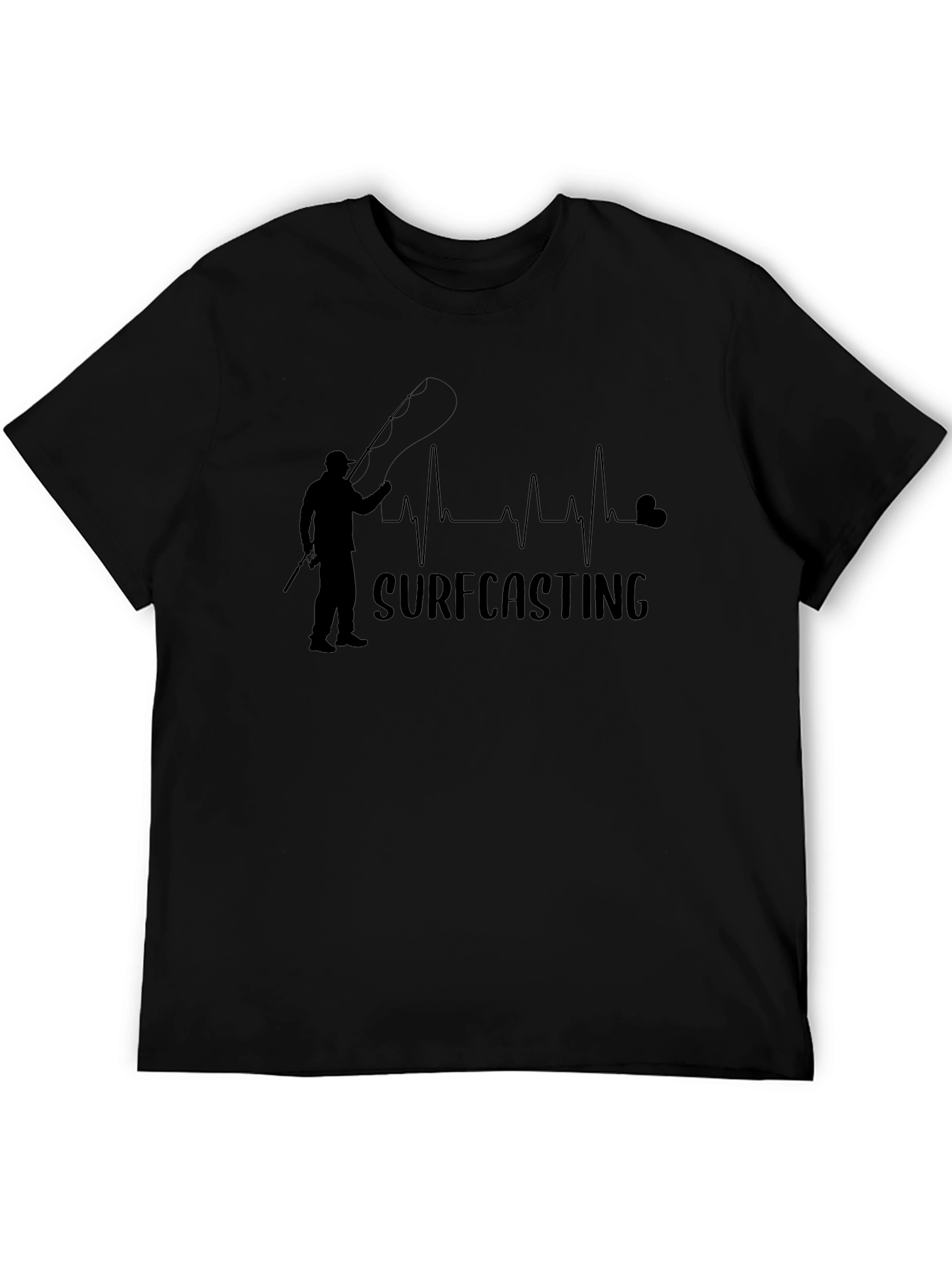 Surfcasting Heartbeat Graphic Tee