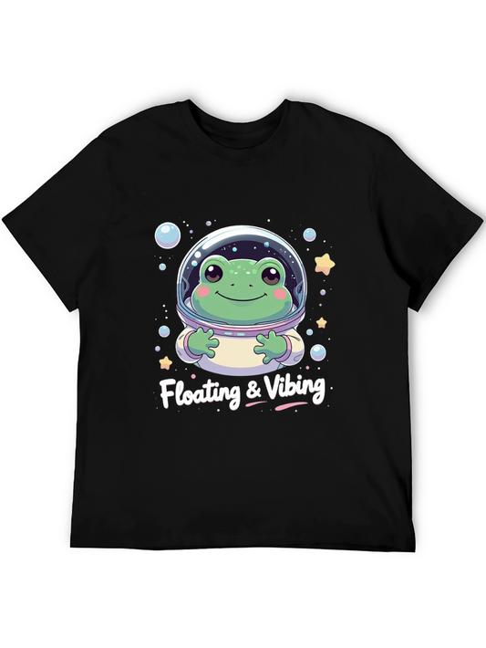 Astronaut Frog Graphic T-Shirt - Floating & Vibing