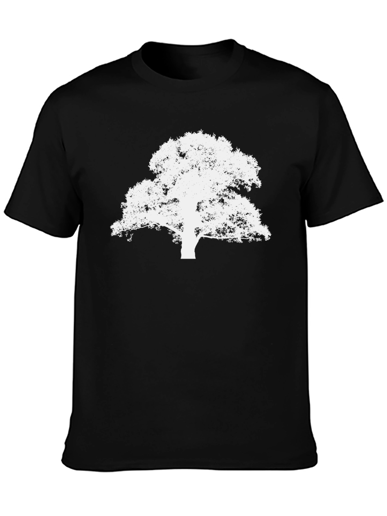 White Tree on Black Tee - Graphic Nature Shirt