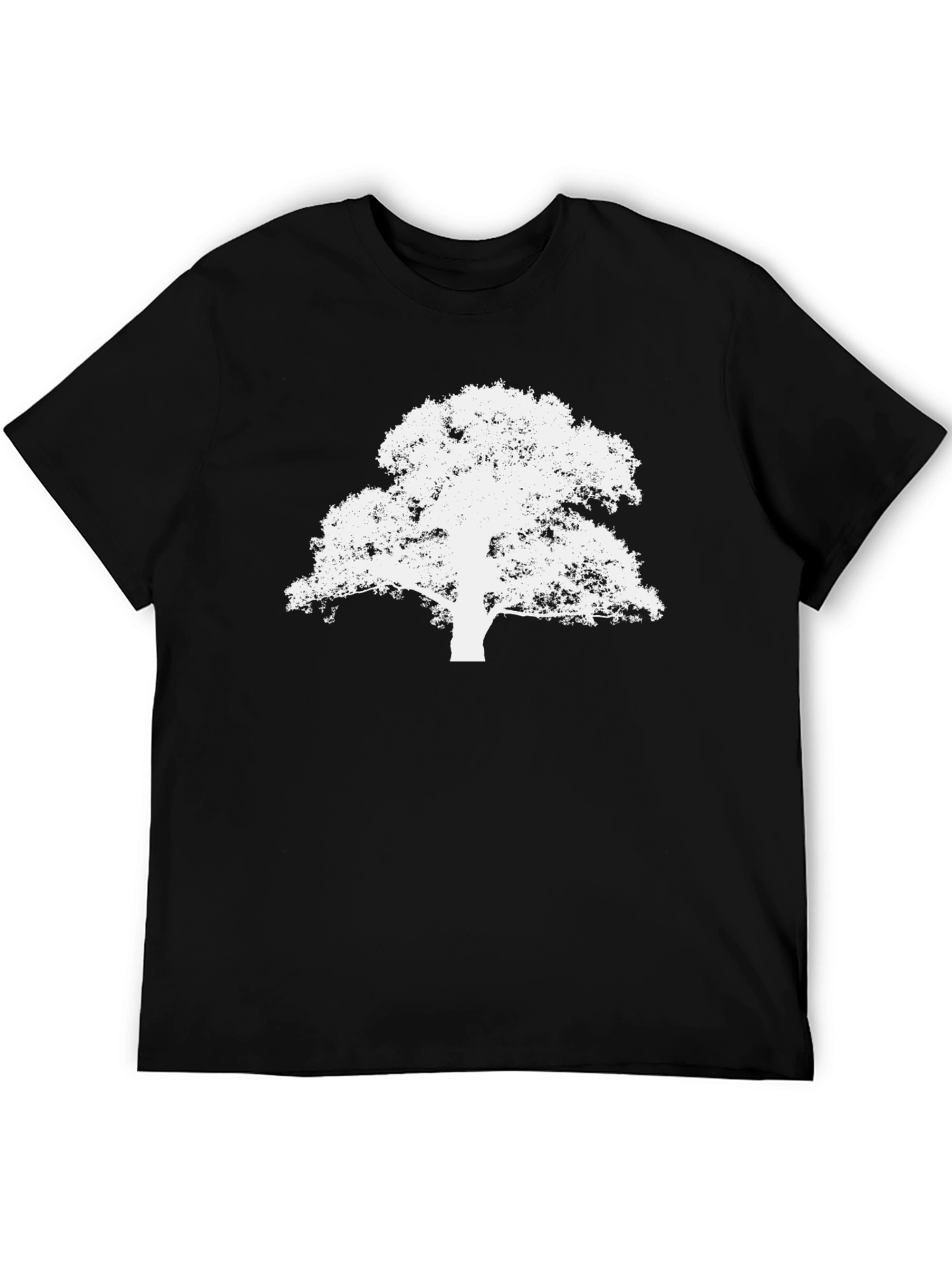 White Tree on Black Tee - Graphic Nature Shirt