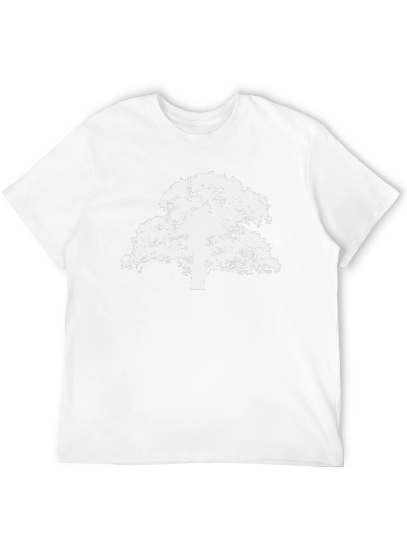 White Tree on Black Tee - Graphic Nature Shirt