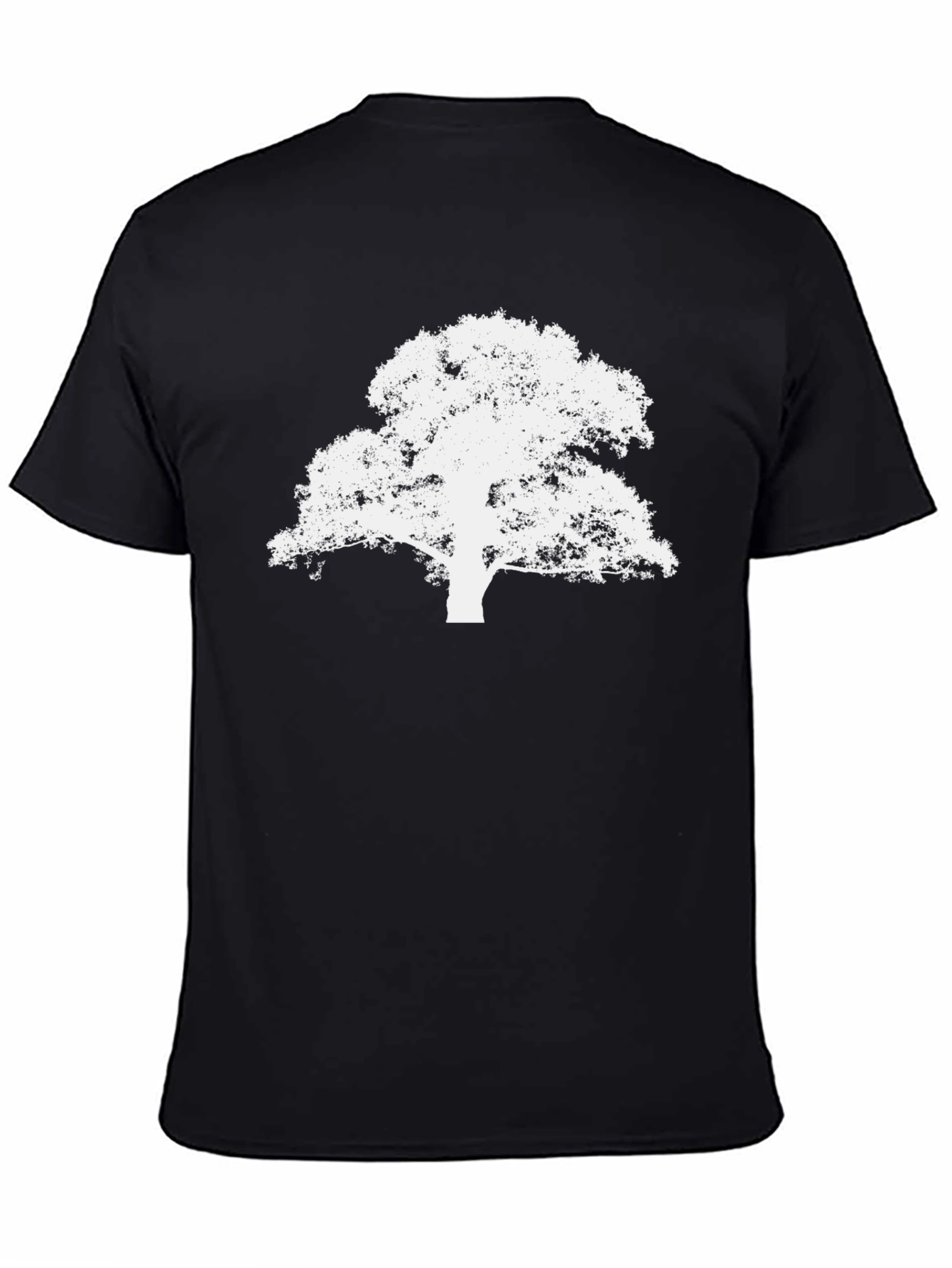 White Tree on Black Tee - Graphic Nature Shirt