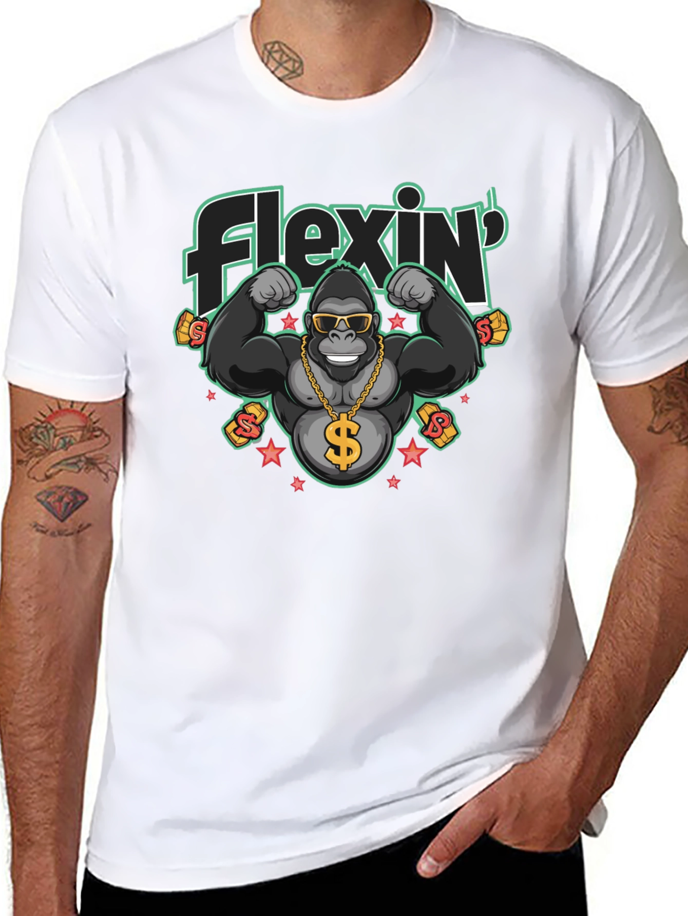 Flexin Gorilla T-Shirt - Black