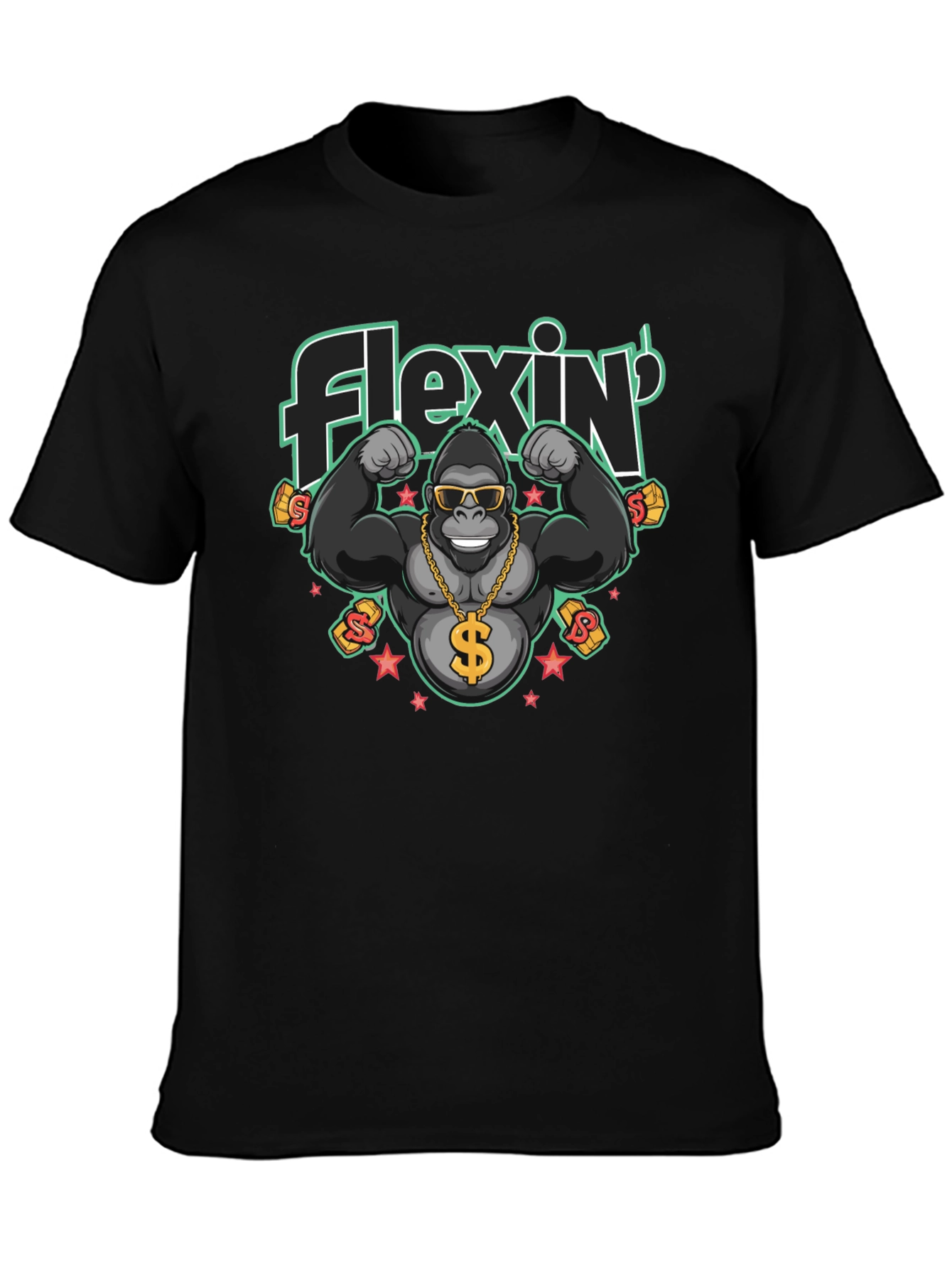 Flexin Gorilla T-Shirt - Black