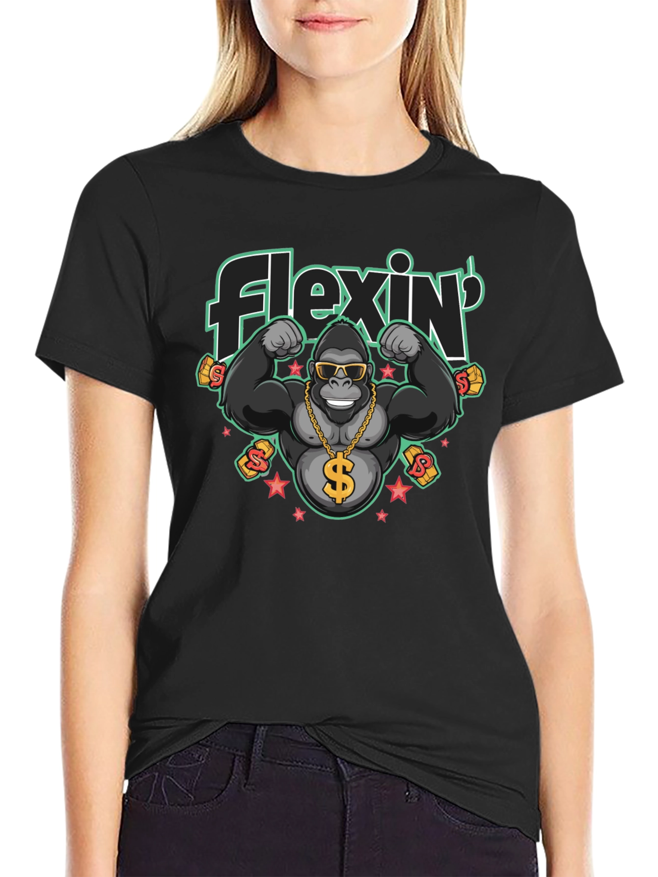 Flexin Gorilla T-Shirt - Black
