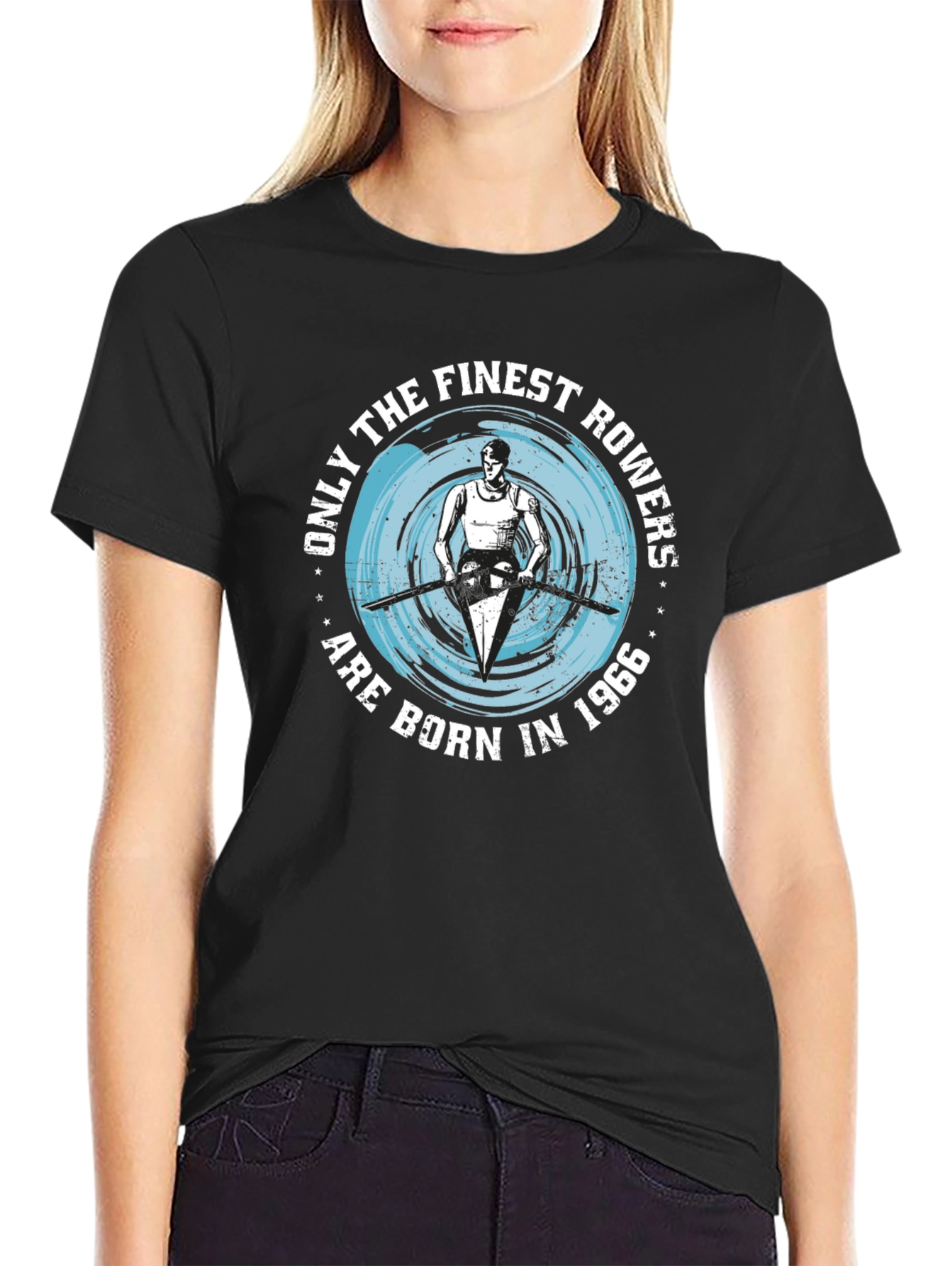 Finest Rowers Born in 1966 Black T-Shirt