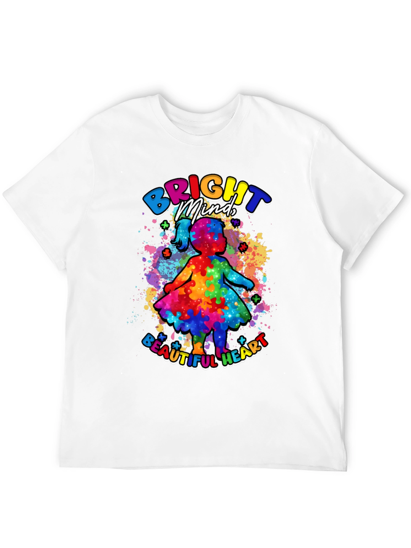 Bright Mind Beautiful Heart Autism Awareness T-Shirt