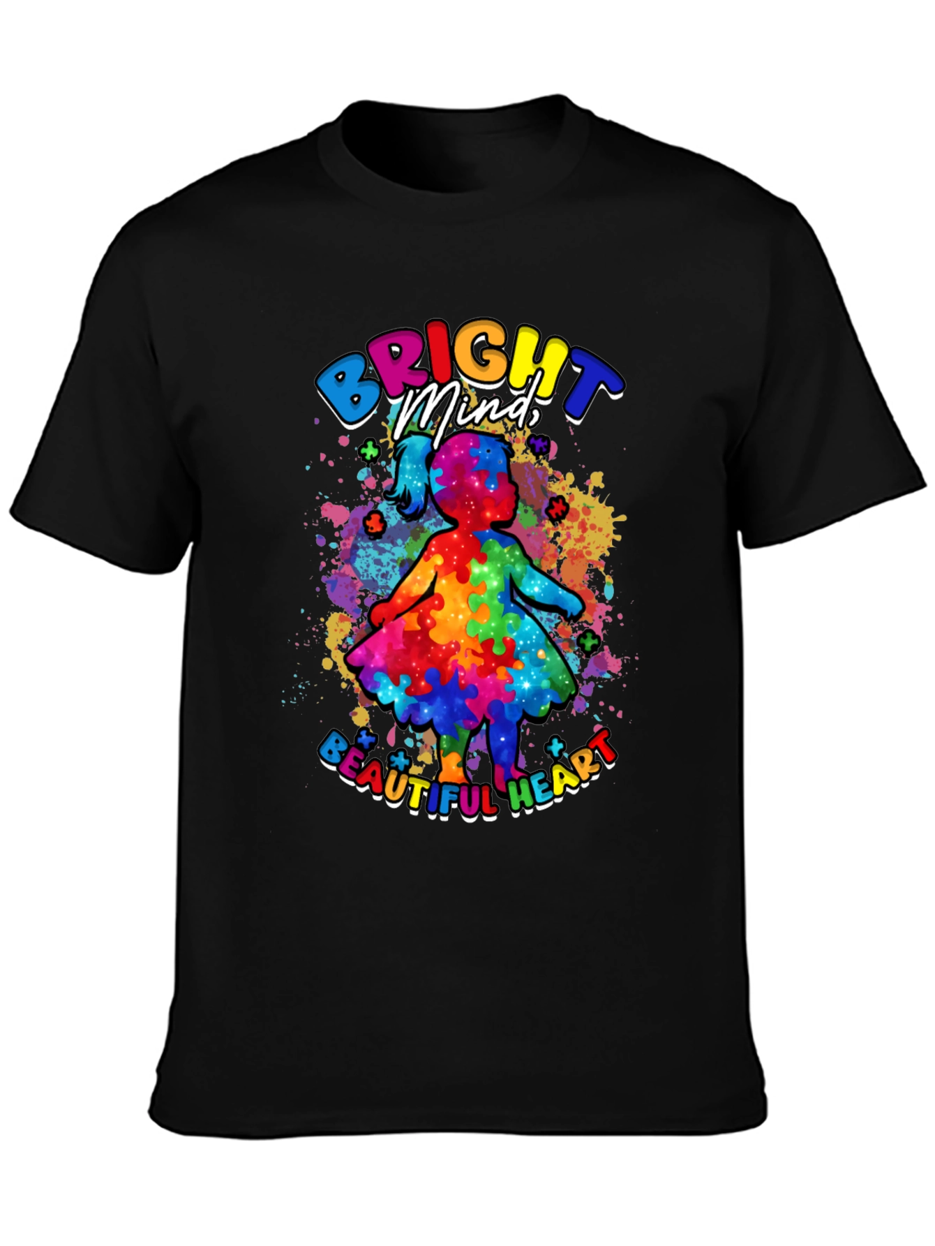 Bright Mind Beautiful Heart Autism Awareness T-Shirt