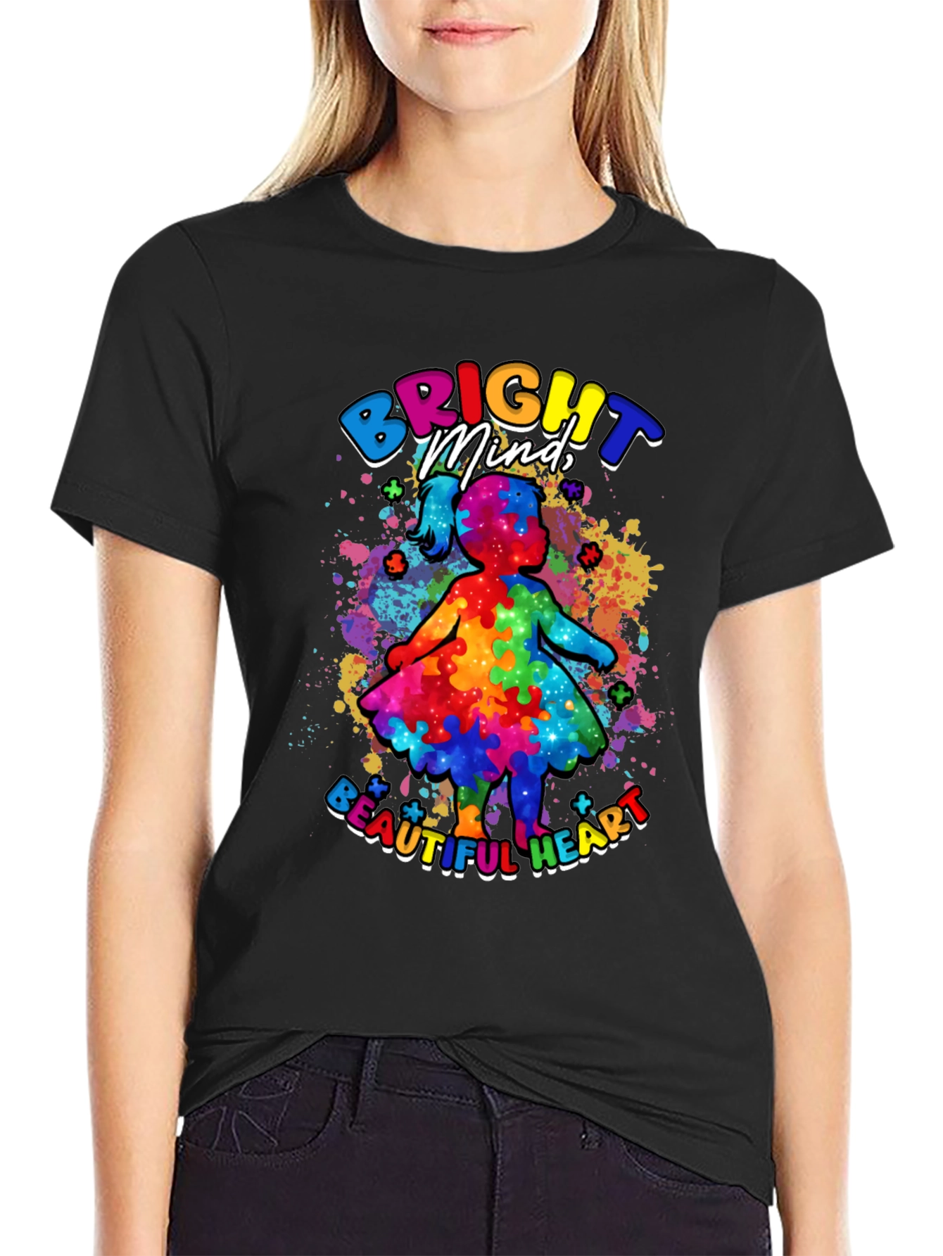 Bright Mind Beautiful Heart Autism Awareness T-Shirt