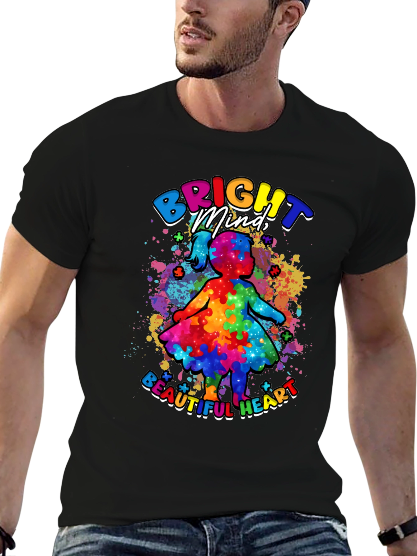 Bright Mind Beautiful Heart Autism Awareness T-Shirt