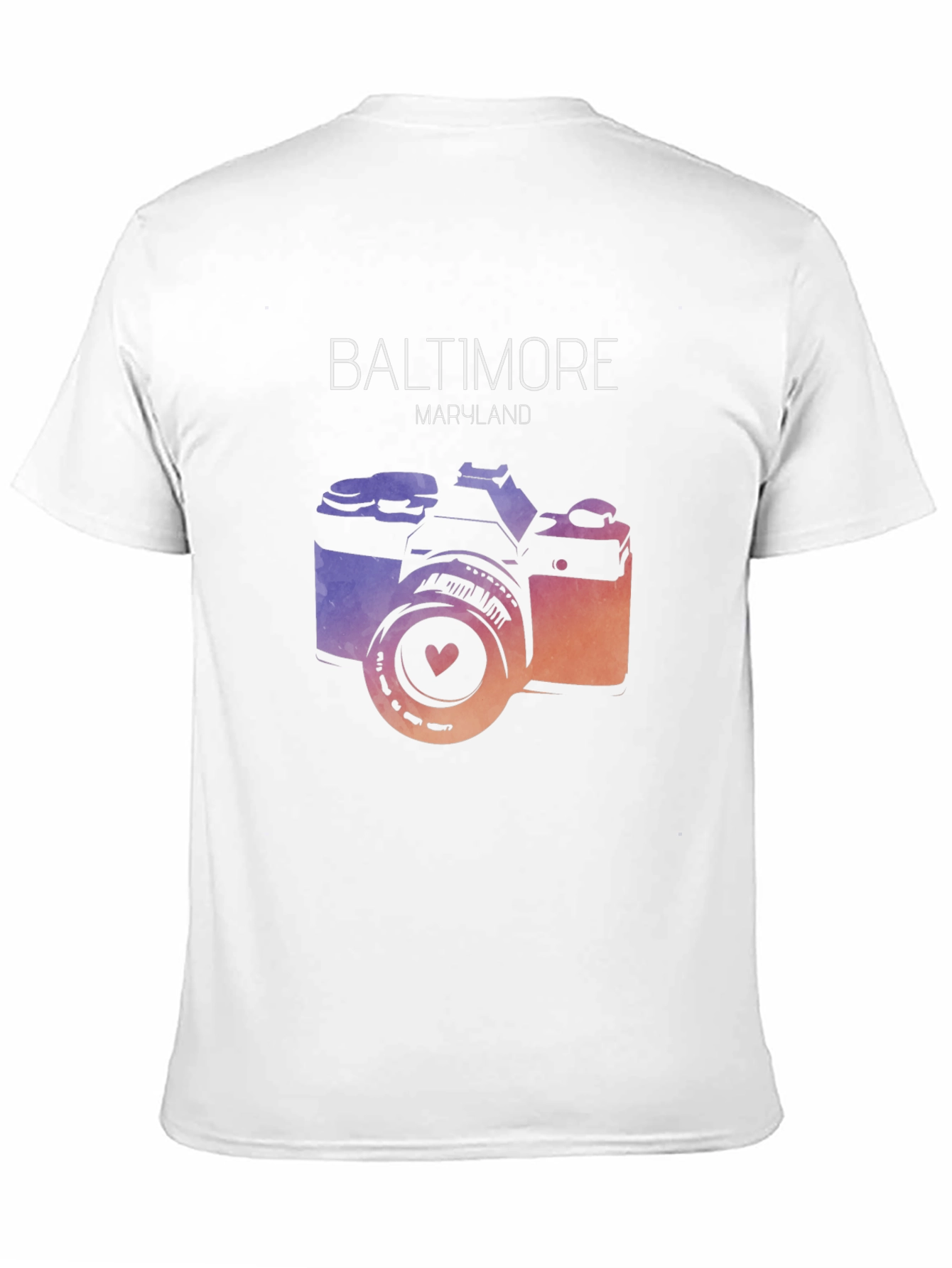 Baltimore Maryland Camera Graphic Tee - Black