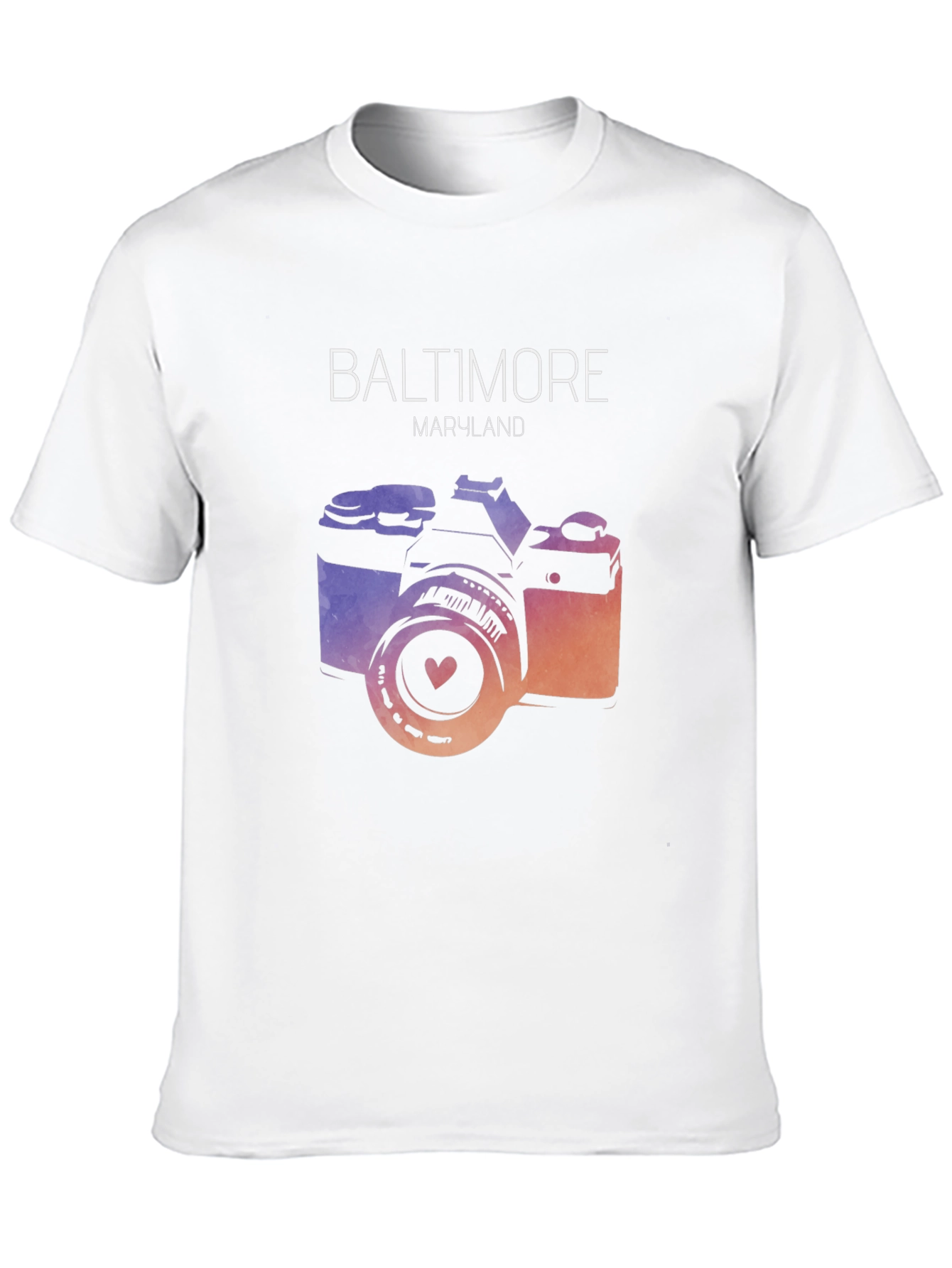 Baltimore Maryland Camera Graphic Tee - Black
