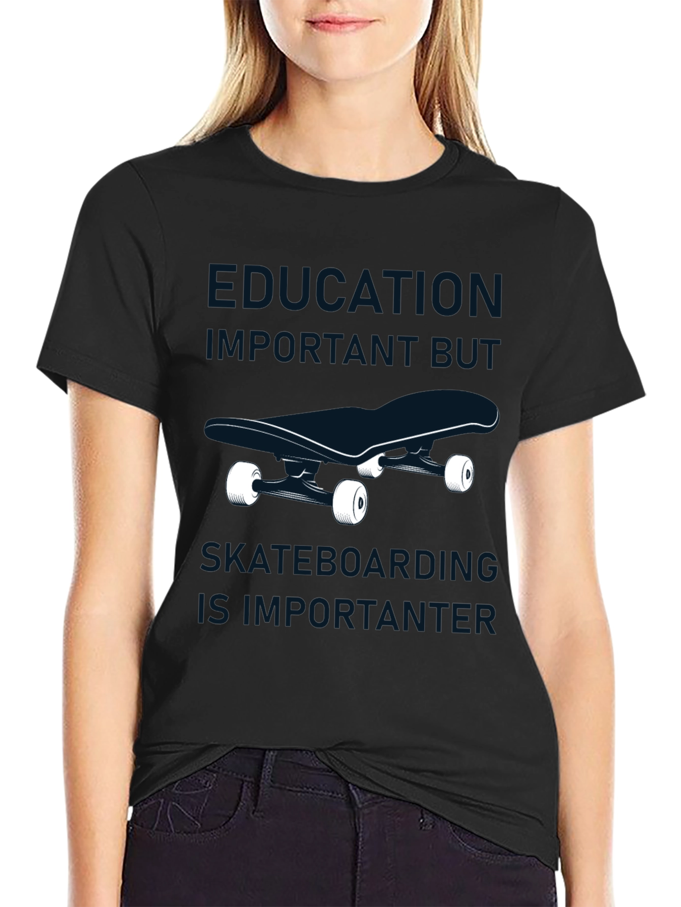 Skateboarding Is Importanter Graphic T-Shirt