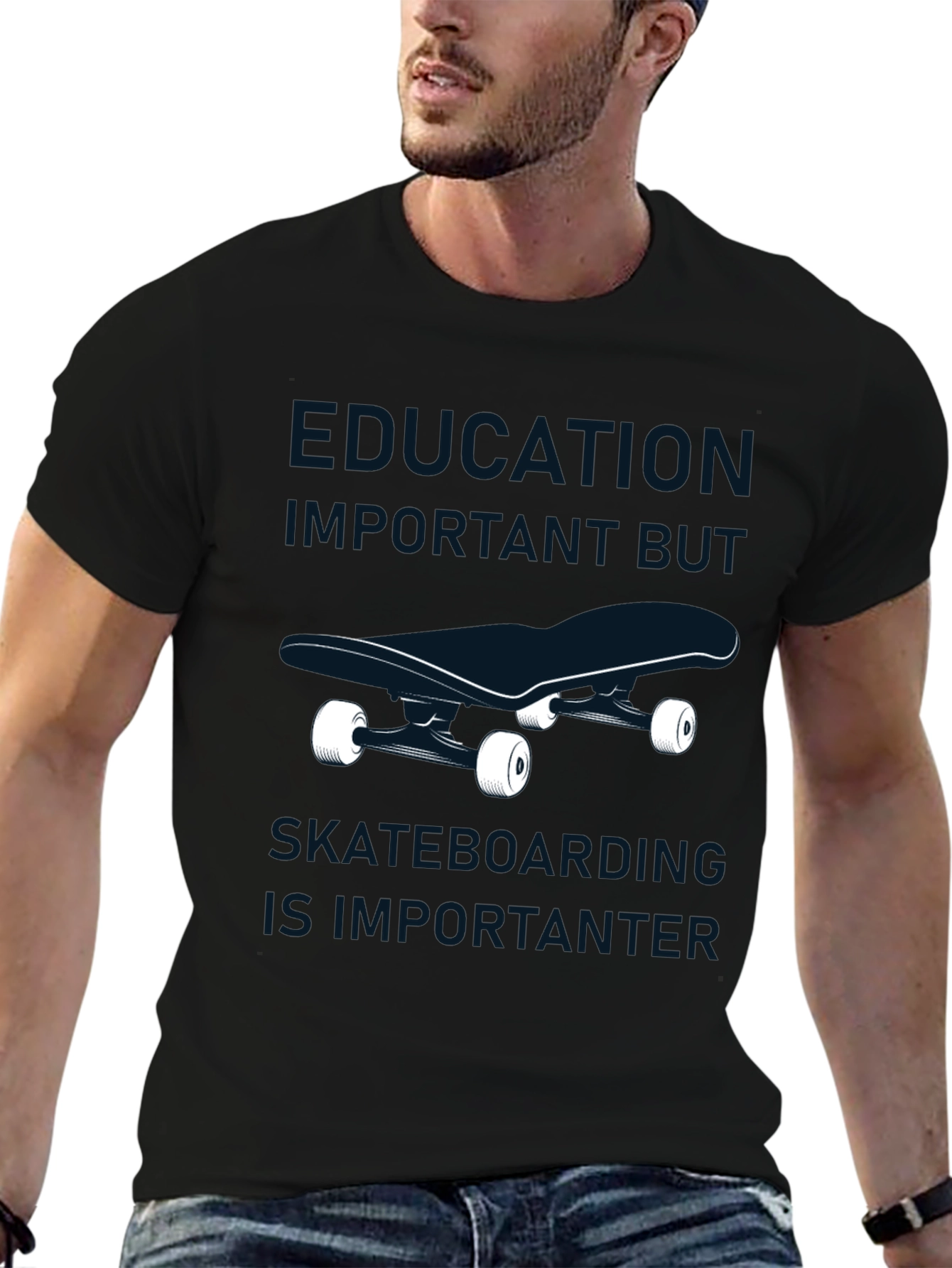 Skateboarding Is Importanter Graphic T-Shirt