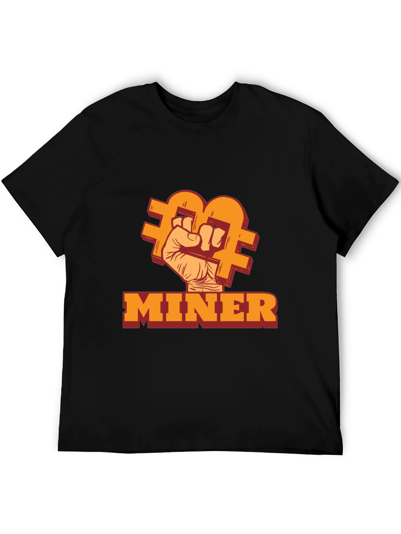 Crypto Miner Fist T-Shirt - Black Bitcoin Tee