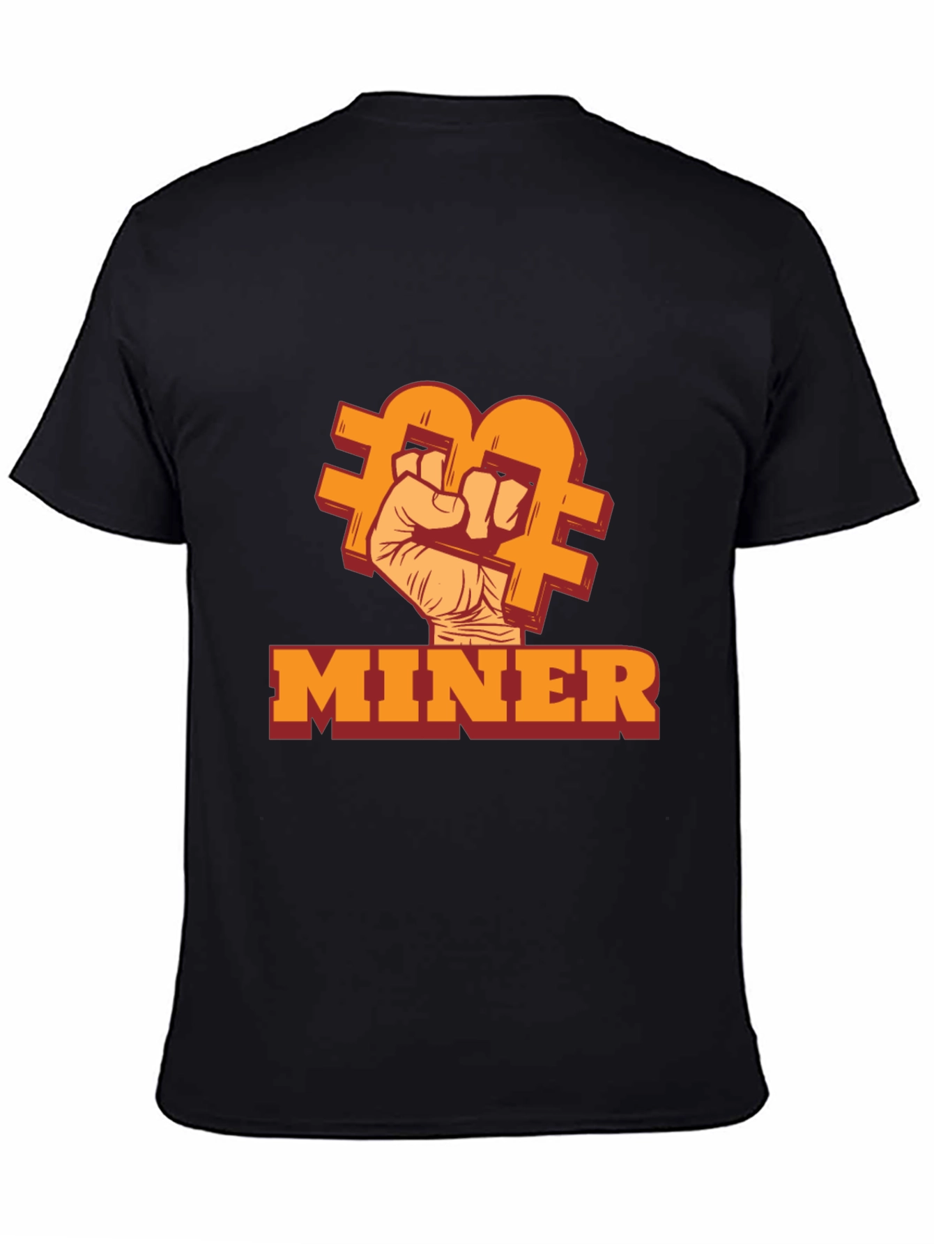 Crypto Miner Fist T-Shirt - Black Bitcoin Tee