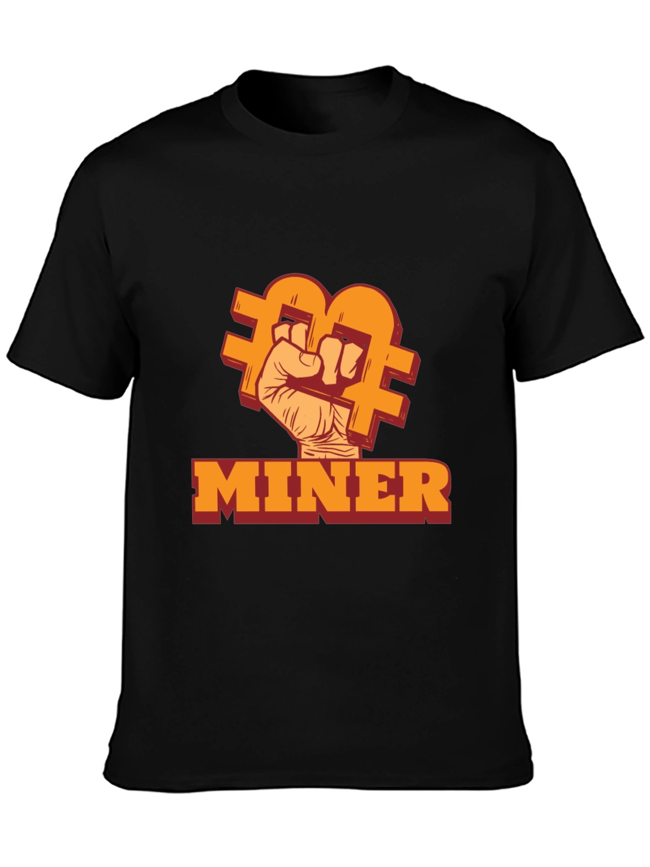 Crypto Miner Fist T-Shirt - Black Bitcoin Tee