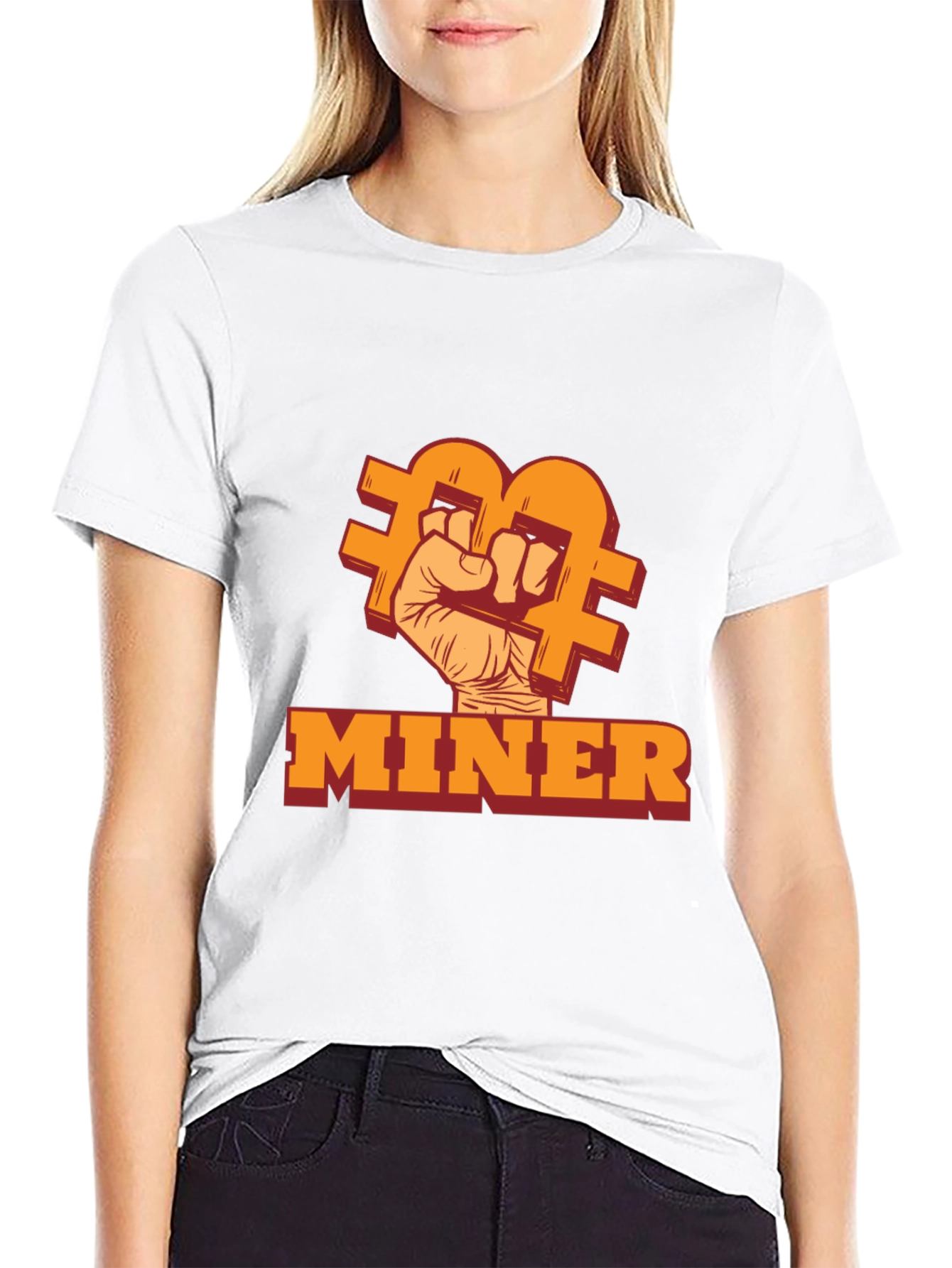 Crypto Miner Fist T-Shirt - Black Bitcoin Tee