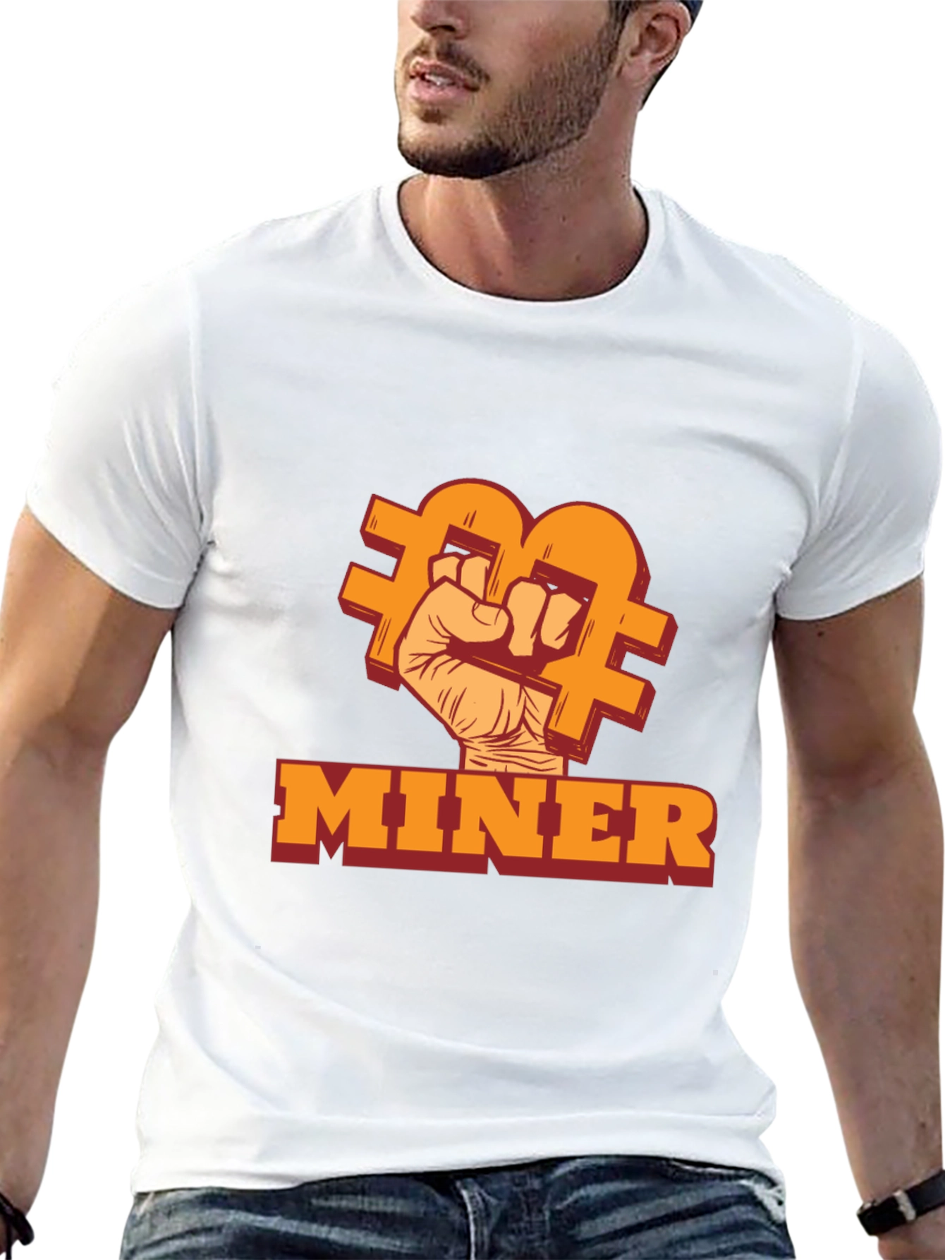 Crypto Miner Fist T-Shirt - Black Bitcoin Tee