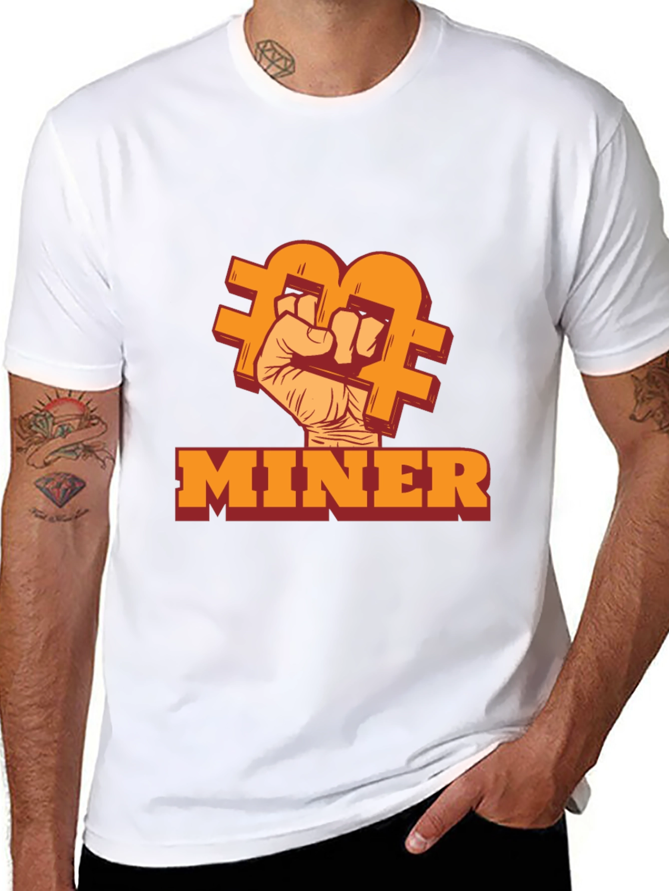 Crypto Miner Fist T-Shirt - Black Bitcoin Tee