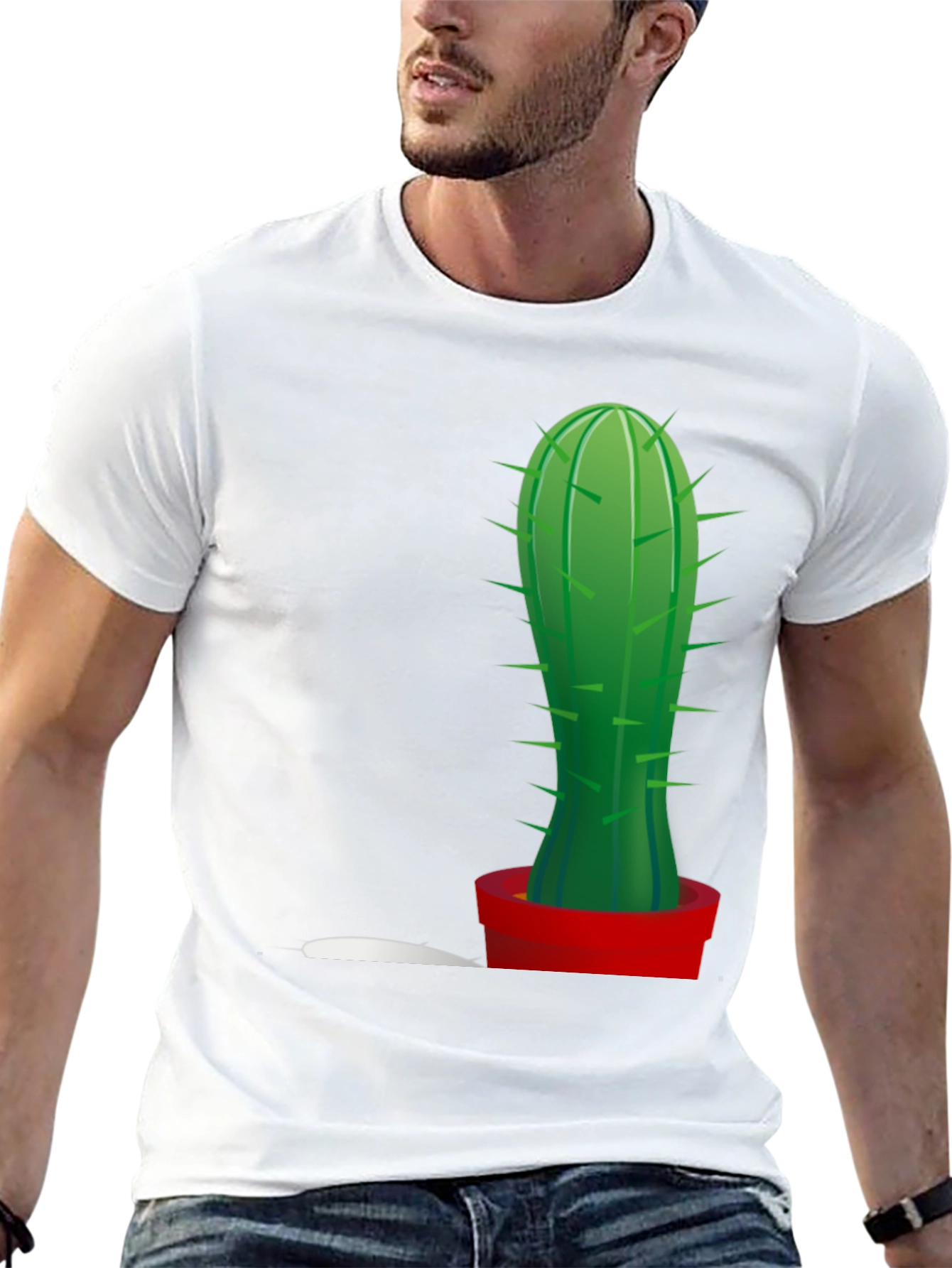 Cactus Graphic Tee - Trendy Plant Lover Shirt