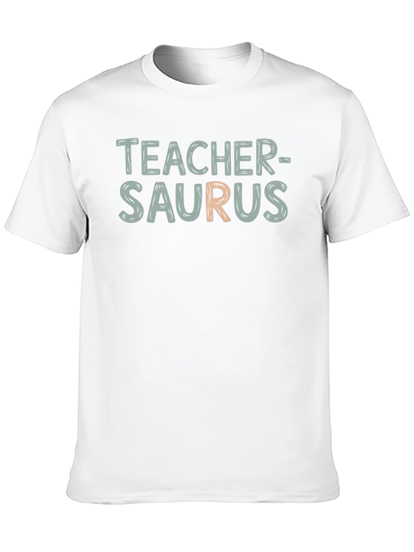 Teacher-Saurus Funny T-Shirt - Black Cotton Blend
