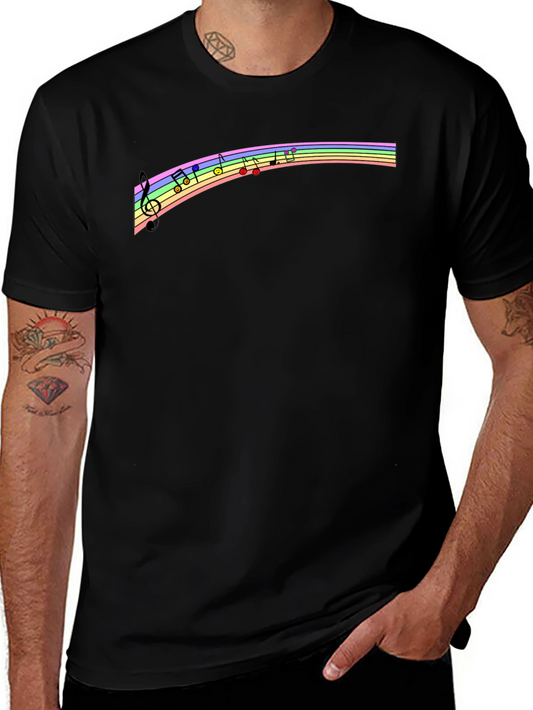 Rainbow Music Note T-Shirt
