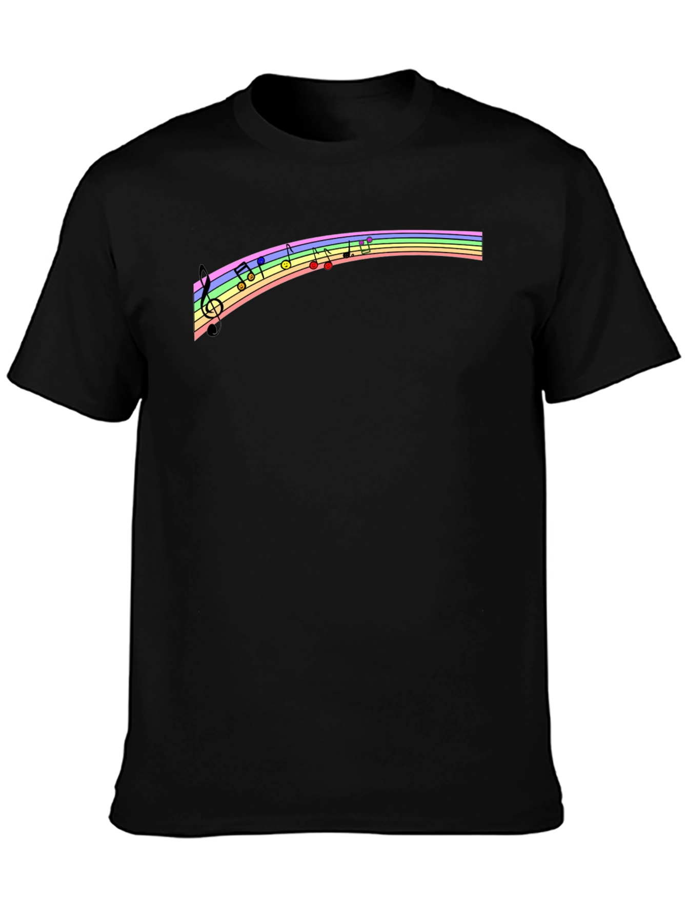 Rainbow Music Note T-Shirt