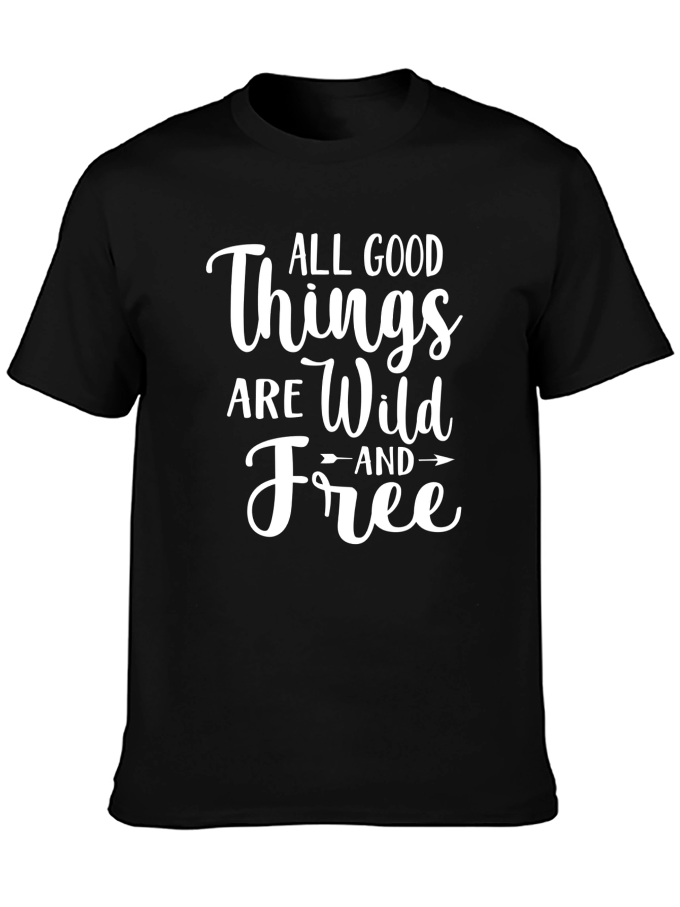 Wild & Free Graphic Tee - Black Unisex T-Shirt