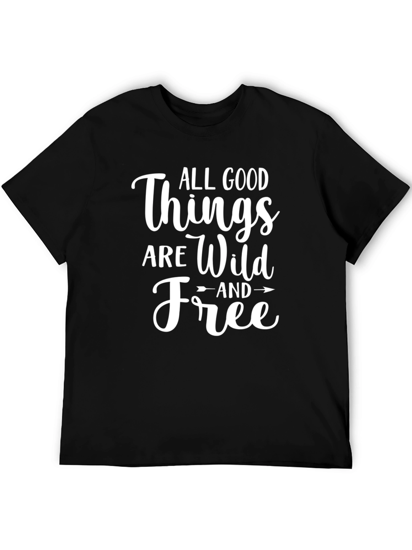 Wild & Free Graphic Tee - Black Unisex T-Shirt