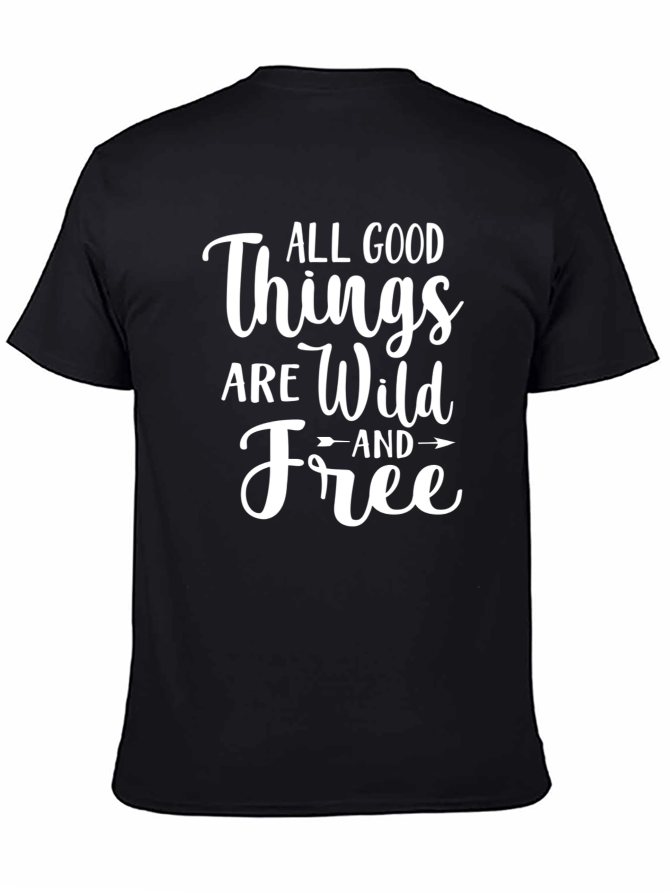 Wild & Free Graphic Tee - Black Unisex T-Shirt