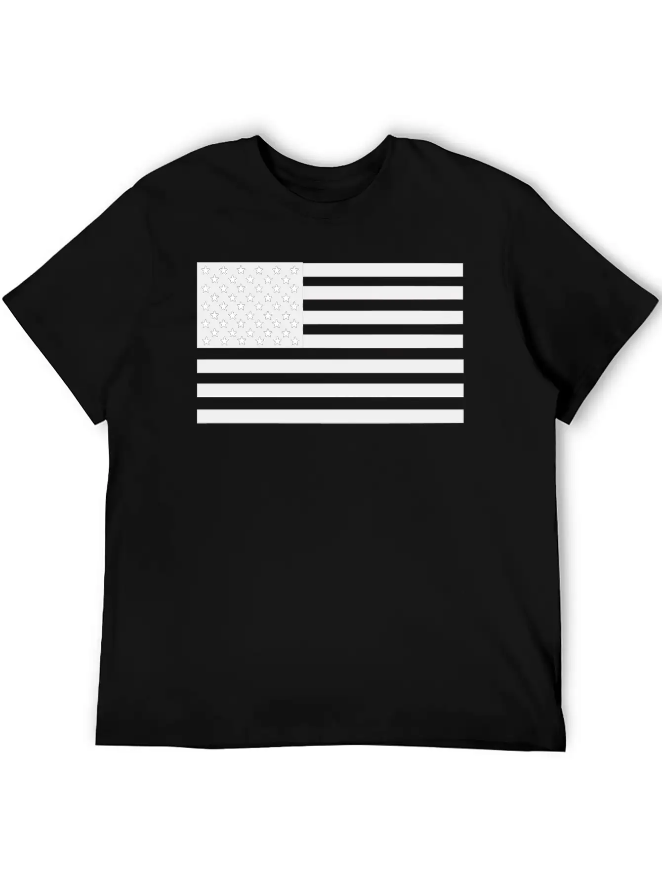 US Flag Grey Unisex Casual T-Shirt – Clean Design For Daily Comfort