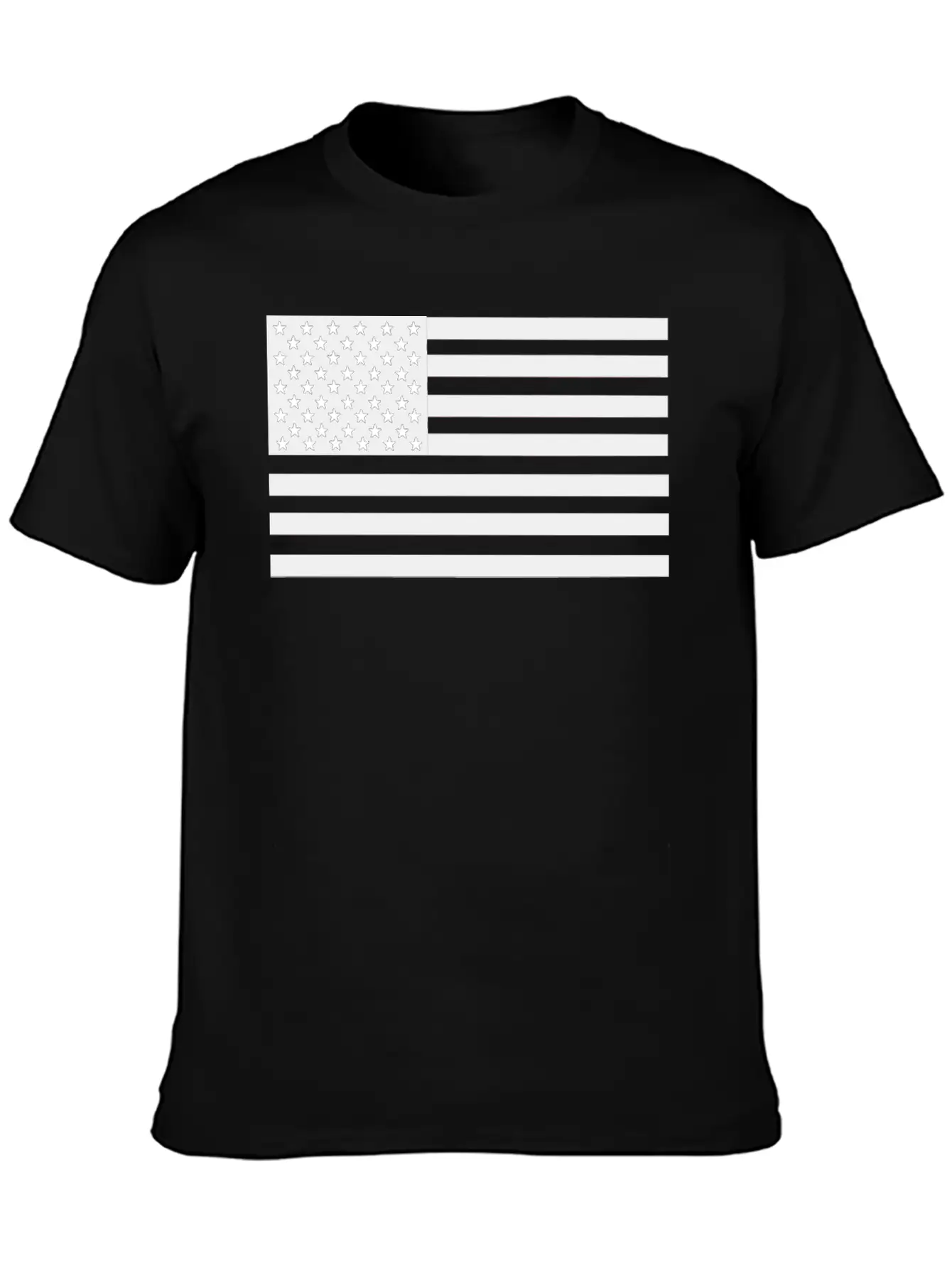 US Flag Grey Unisex Casual T-Shirt – Clean Design For Daily Comfort