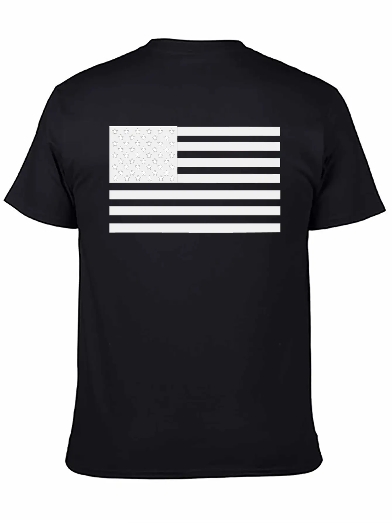 US Flag Grey Unisex Casual T-Shirt – Clean Design For Daily Comfort