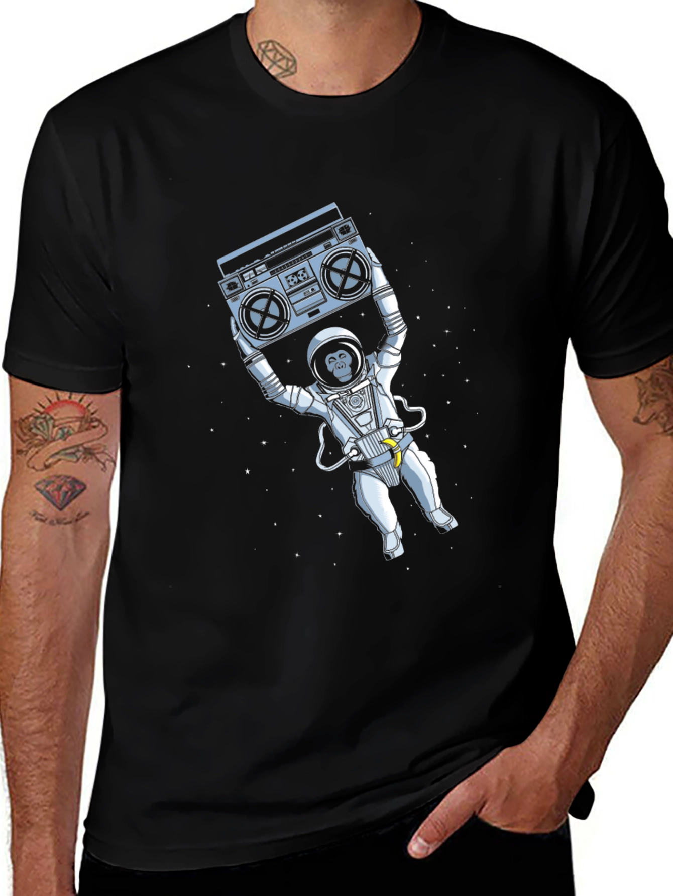 Astronaut Monkey Graphic T-Shirt