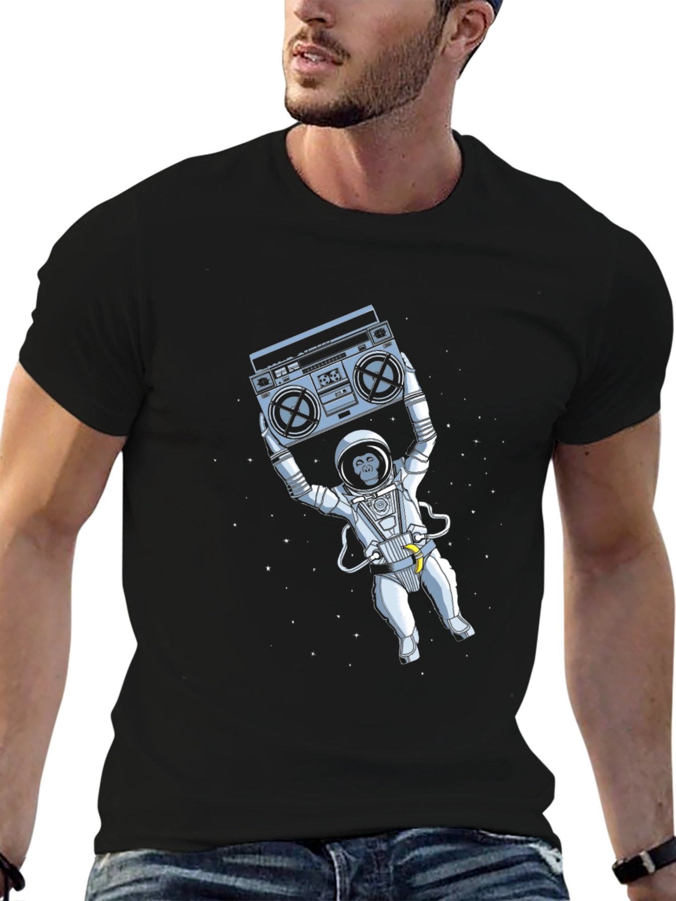 Astronaut Monkey Graphic T-Shirt