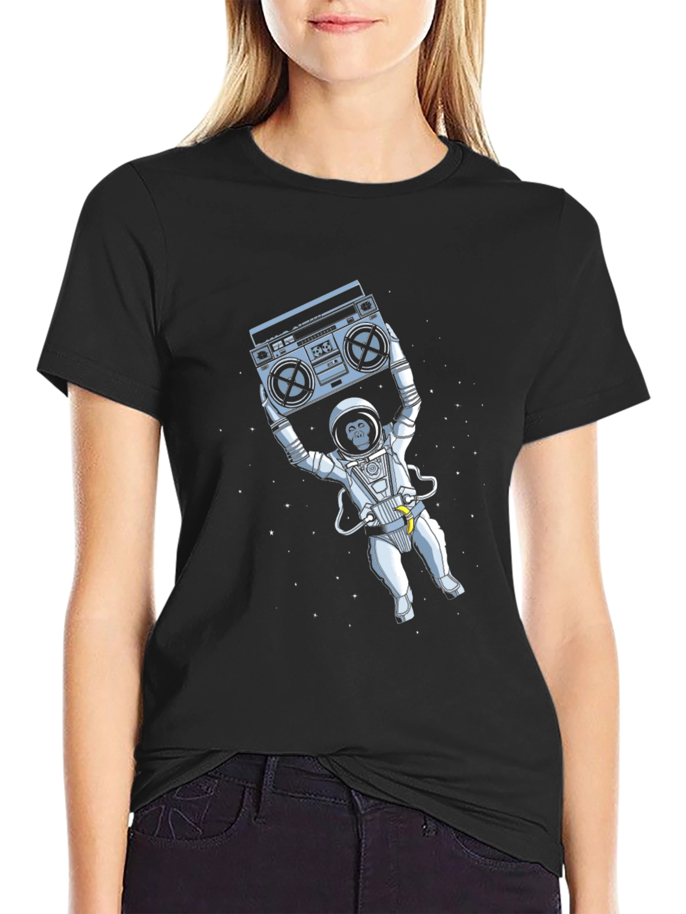 Astronaut Monkey Graphic T-Shirt