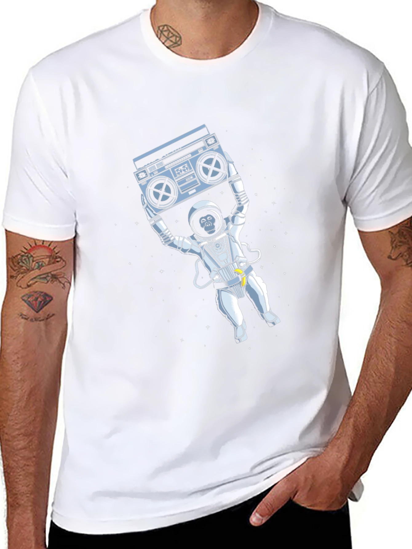 Astronaut Monkey Graphic T-Shirt