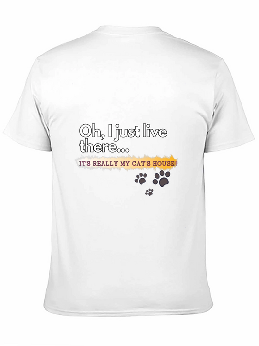Funny Cat House Graphic T-Shirt