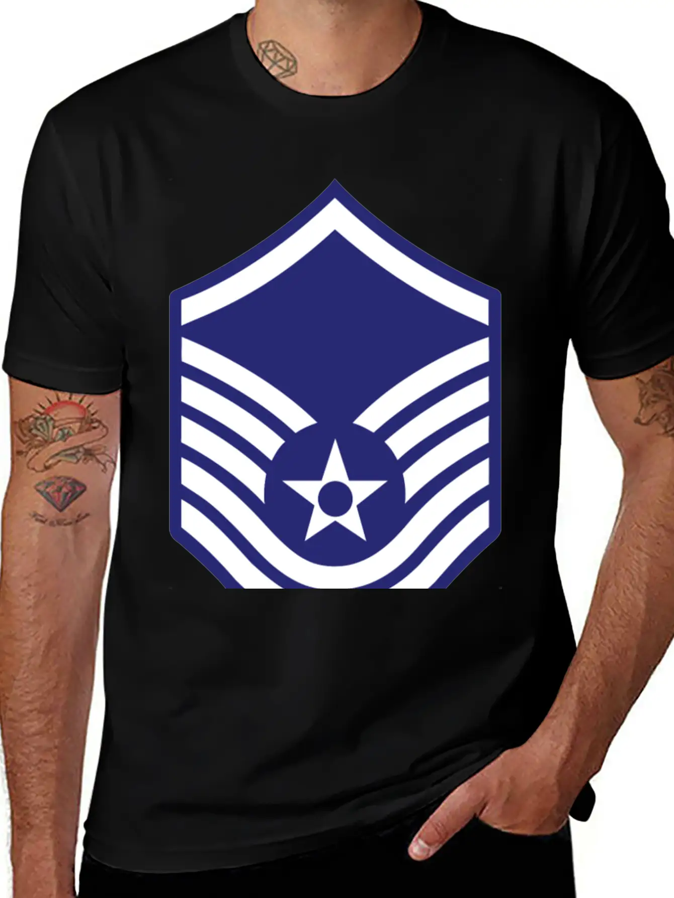 Usaf_e7_msgt_b NAUTEE.com Unisex Casual T-Shirt – Clean Design For Daily Comfort