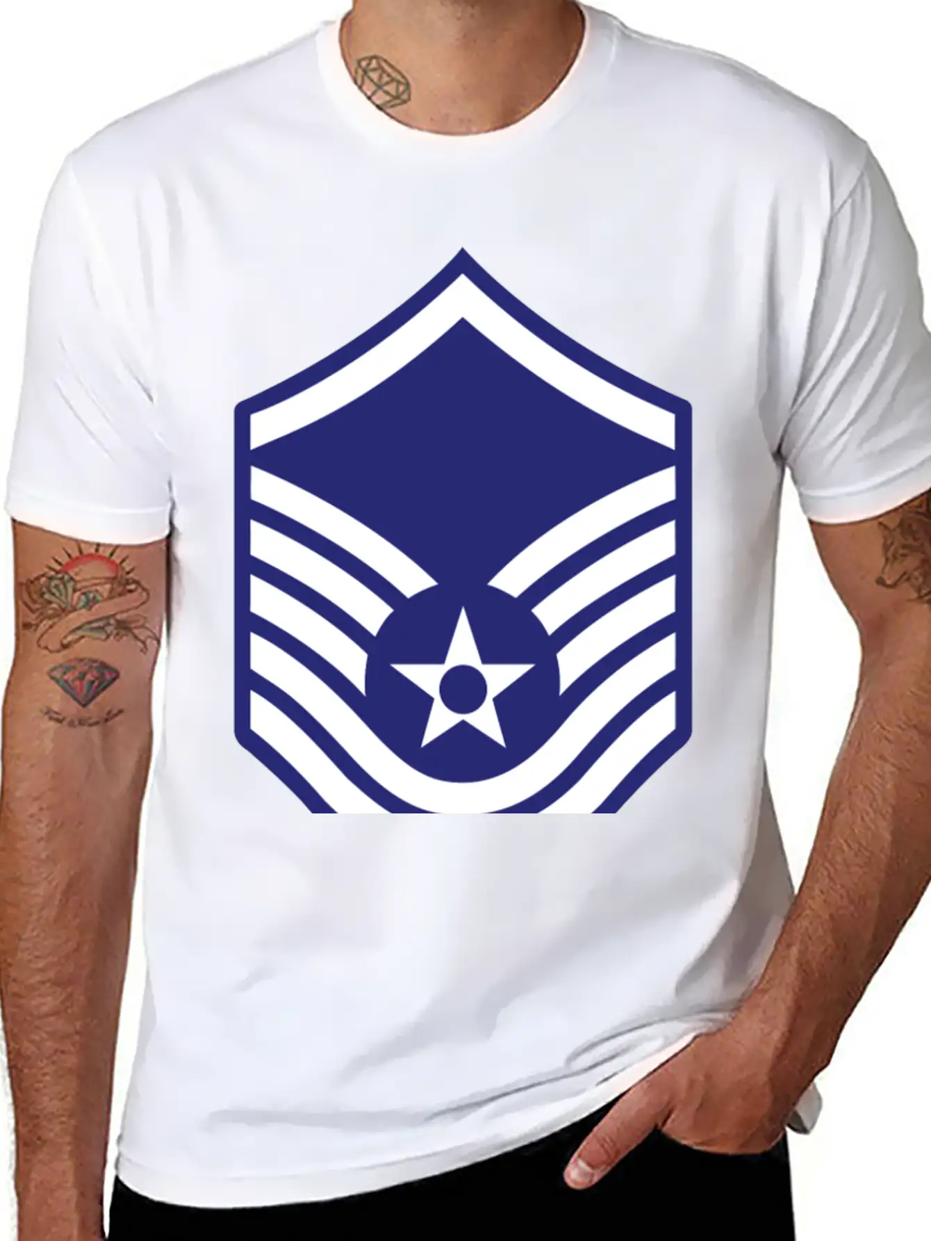 Usaf_e7_msgt_b NAUTEE.com Unisex Casual T-Shirt – Clean Design For Daily Comfort