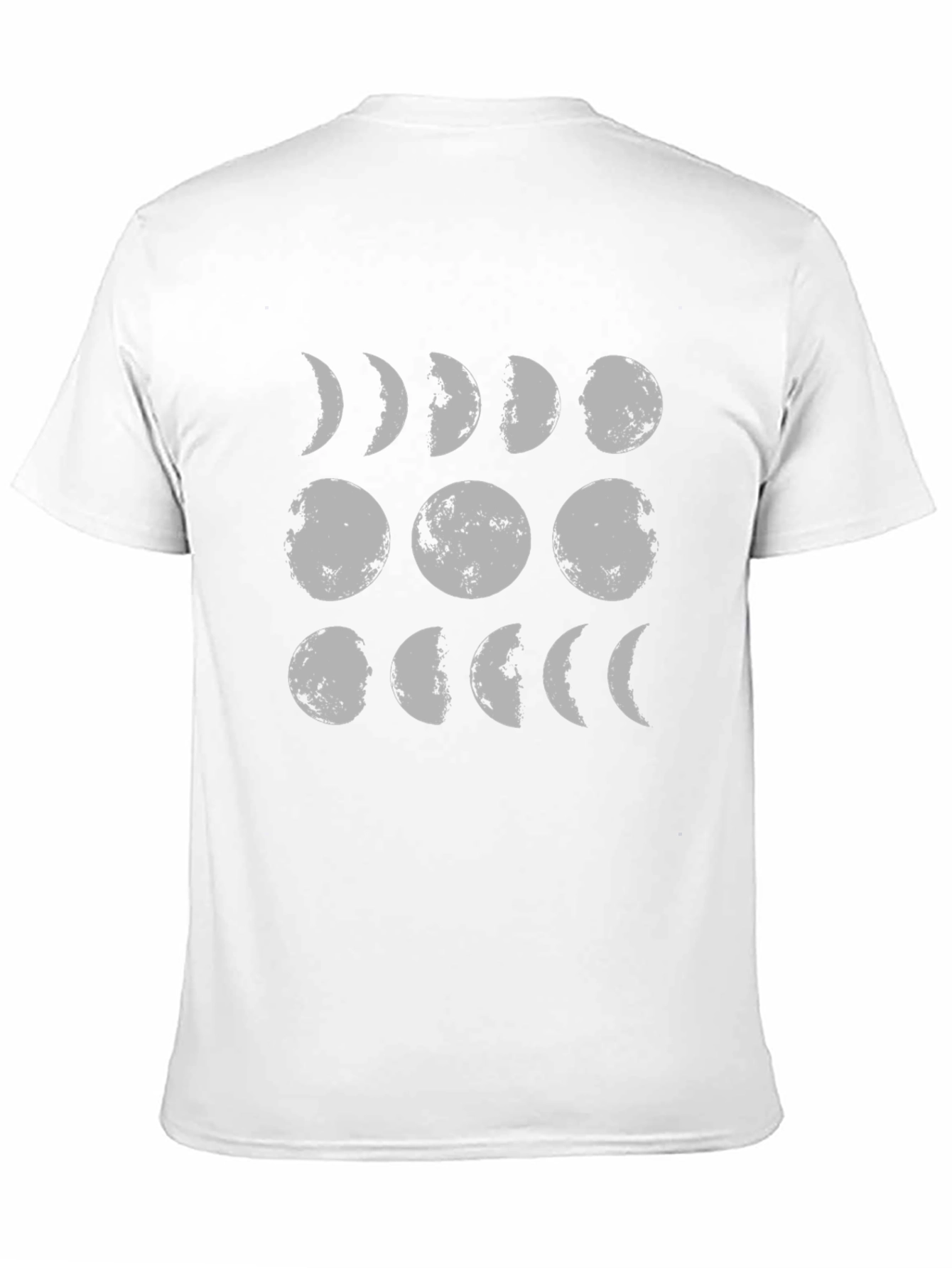 Moon Phases Graphic Tee - Black Cotton T-Shirt