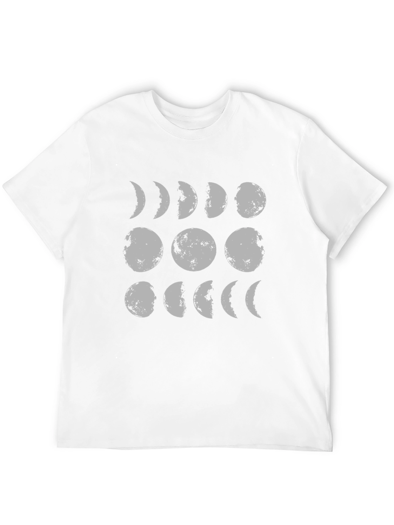 Moon Phases Graphic Tee - Black Cotton T-Shirt