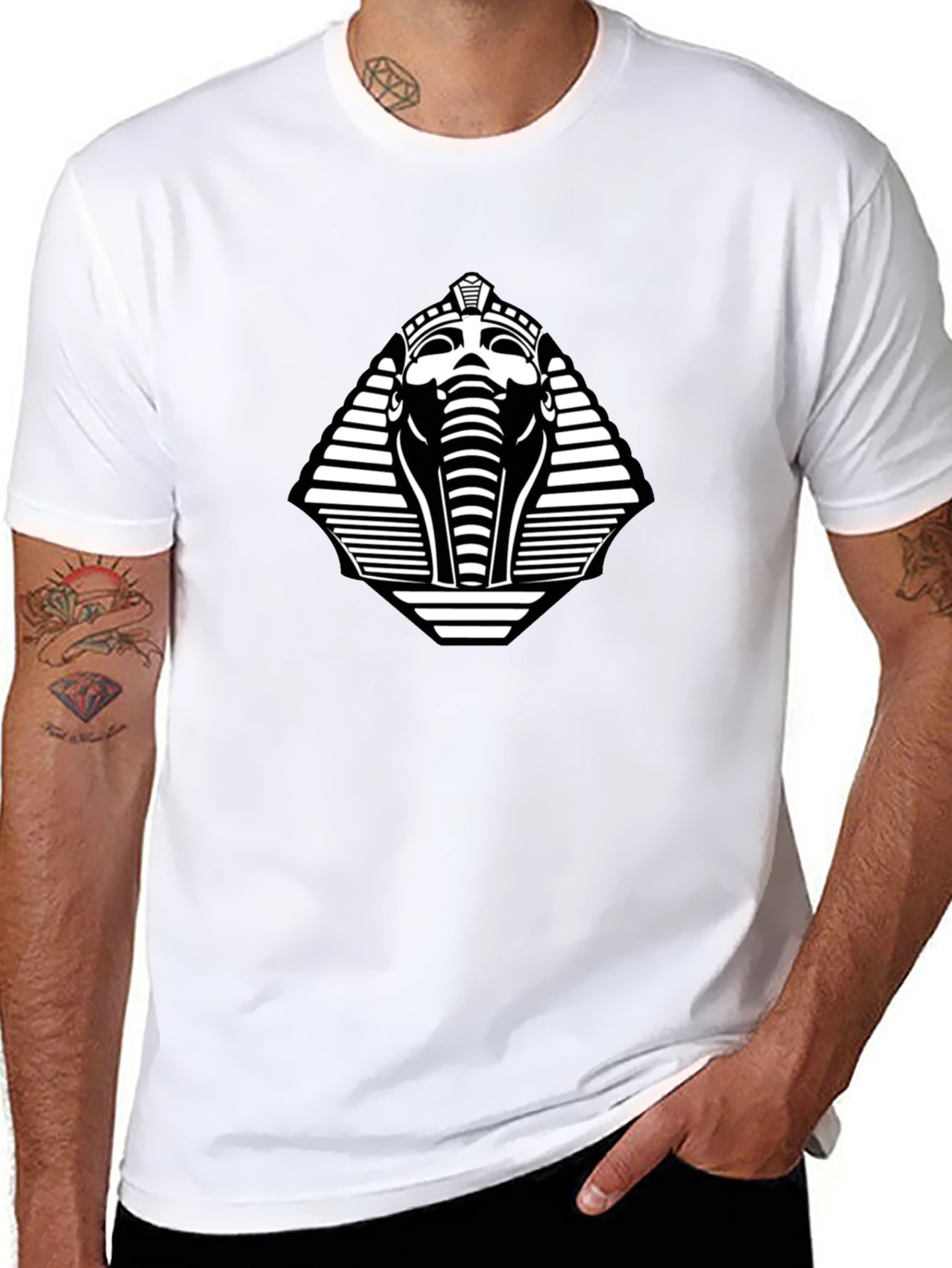 Elephant Pharaoh Black Graphic Tee