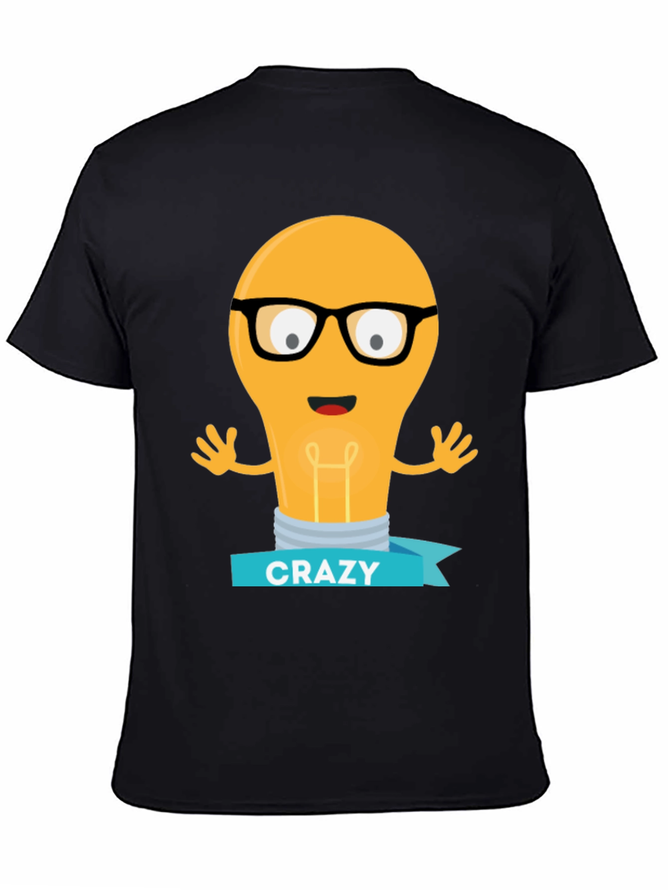 Crazy Idea Light Bulb Graphic T-Shirt
