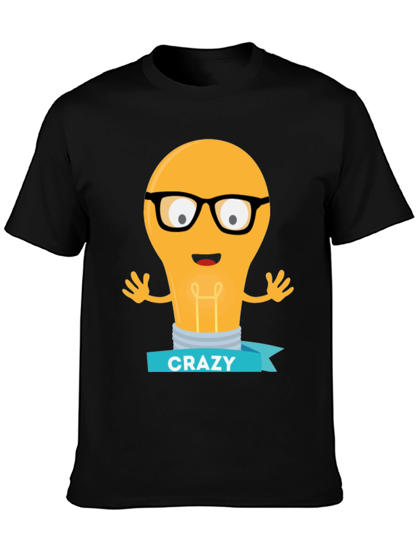 Crazy Idea Light Bulb Graphic T-Shirt
