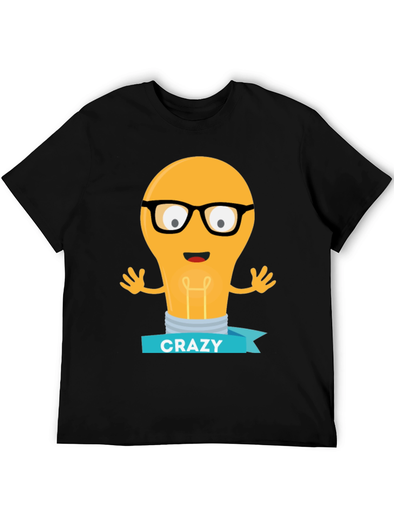 Crazy Idea Light Bulb Graphic T-Shirt
